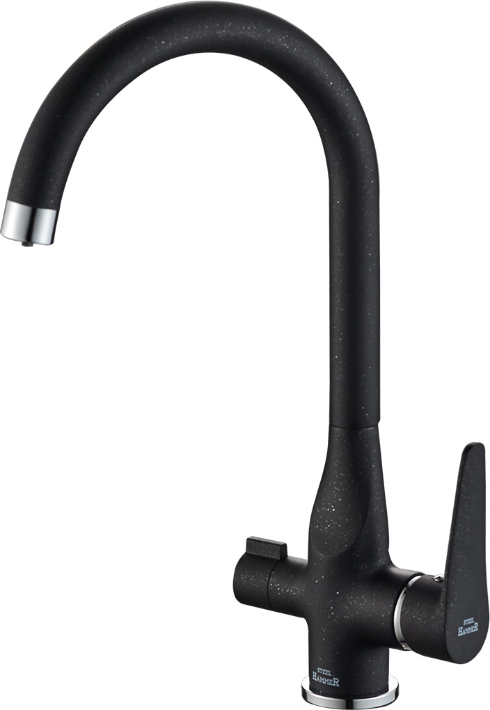 Смеситель для кухонной мойки Steel Hammer SH 910 Black Cr, Черный/хром, SH 910 Black Cr
Смеситель для кухонной мойки Steel Hammer SH 910 Black Cr, Черный/хром, SH 910 Black Cr