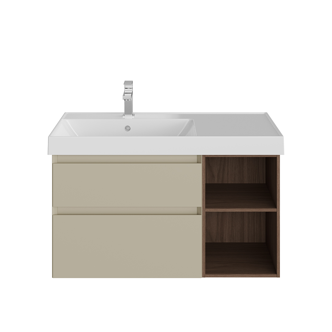Тумба с раковиной Kerama Marazzi Cubo 90 L подвесная, лимо матовый/структурированный орех, CUB.90.2Lh\LIM.N
Тумба с раковиной Kerama Marazzi Cubo 90 L подвесная, лимо матовый/структурированный орех, CUB.90.2Lh\LIM.N