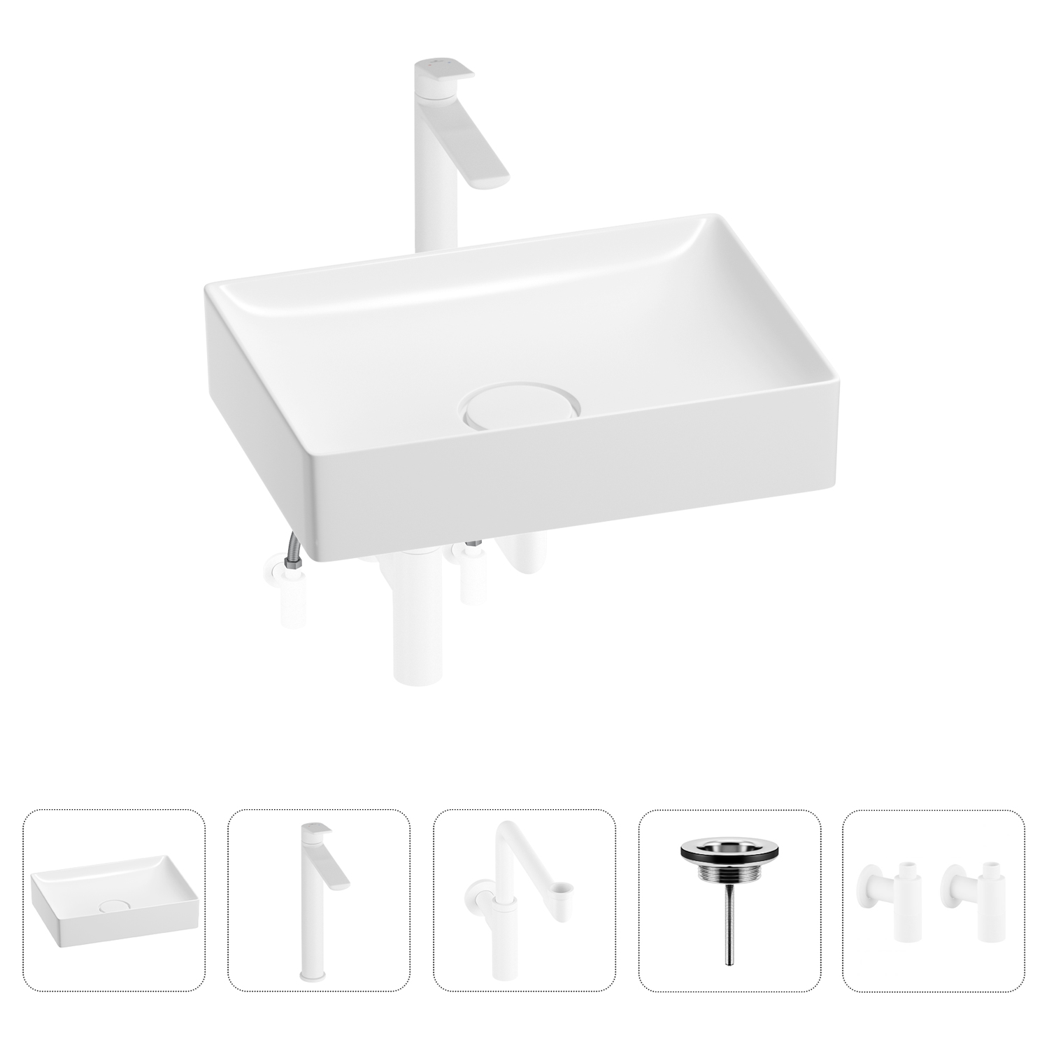 Раковина для ванной Wellsee Pure BY Wellsee 201004420 в наборе 5 в 1, Белый, 201004420
Раковина для ванной Wellsee Pure BY Wellsee 201004420 в наборе 5 в 1, Белый, 201004420