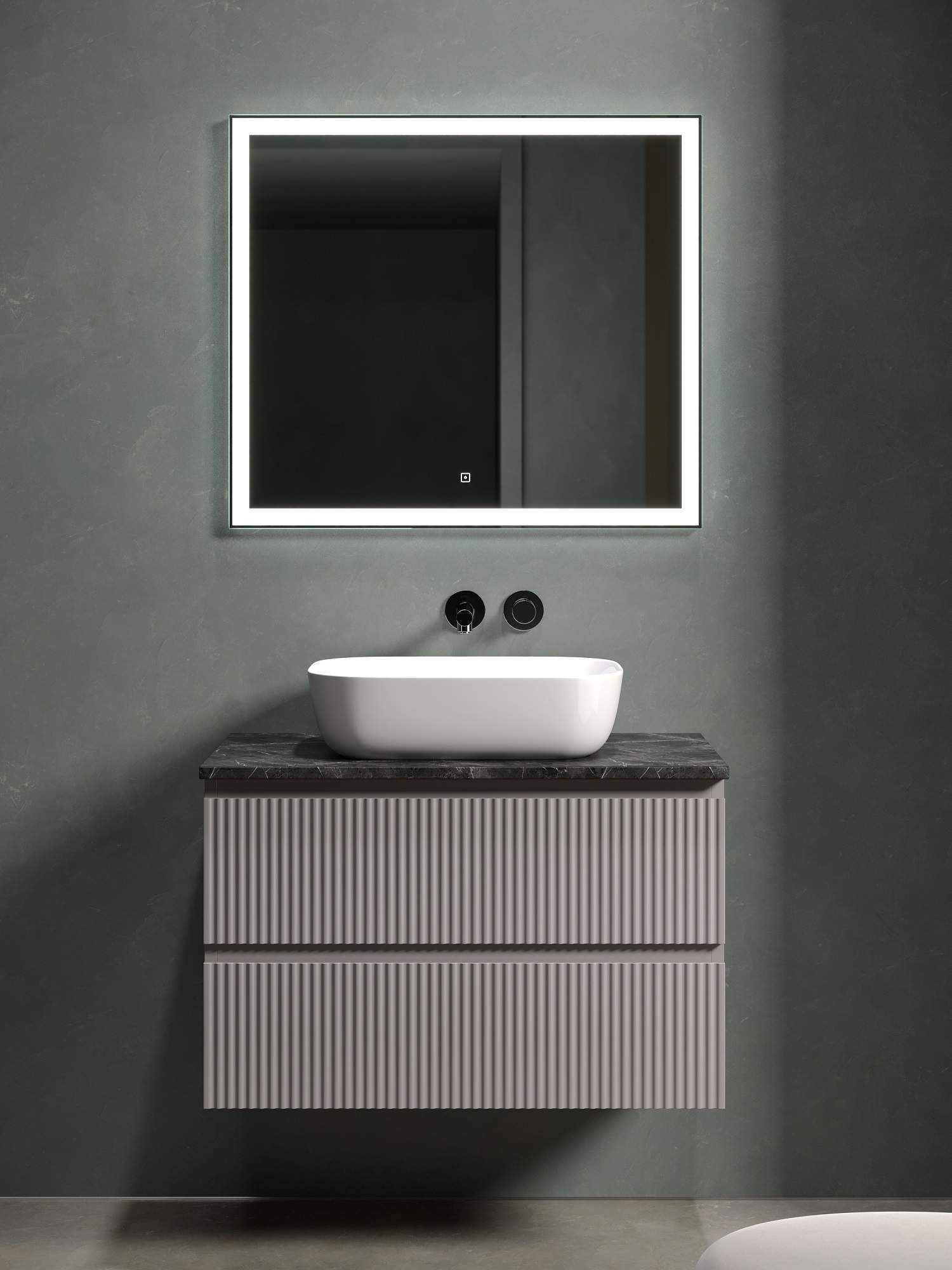 Мебель для ванной Sancos Snob R 80 подвесная, столешница black sky, Doha Soft (без отверстия под смеситель), Серый, Snob R SNR80SM
Мебель для ванной Sancos Snob R 80 подвесная, столешница black sky, Doha Soft (без отверстия под смеситель), Серый, Snob R SNR80SM