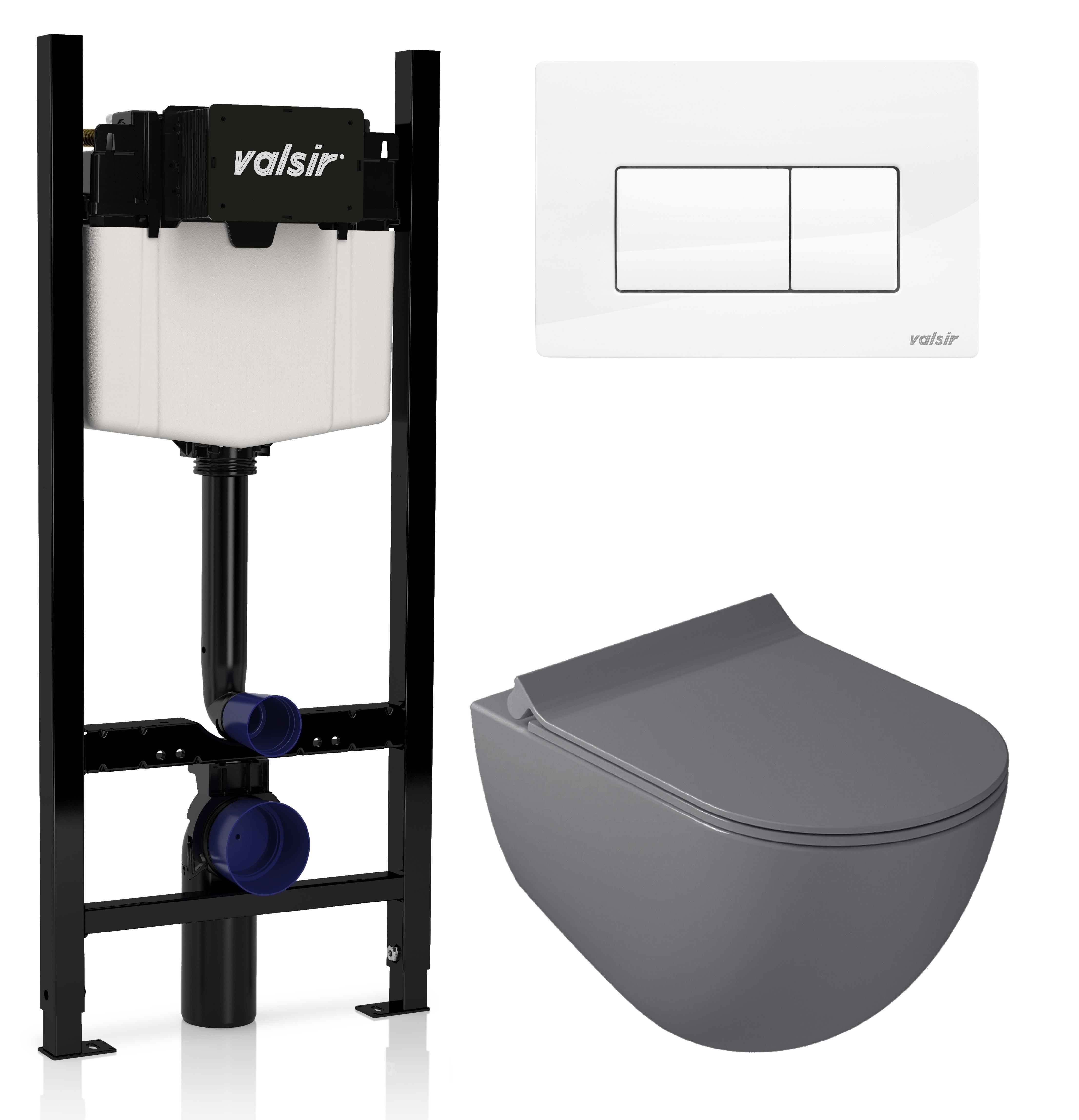 Комплект унитаз с инсталляцией Valsir KIT VSWG 7317GM Std P1 + сиденье + кнопка белая глянцевая, Серый матовый, KIT VSWG 7317GM Std P1
Комплект унитаз с инсталляцией Valsir KIT VSWG 7317GM Std P1 + сиденье + кнопка белая глянцевая, Серый матовый, KIT VSWG 7317GM Std P1