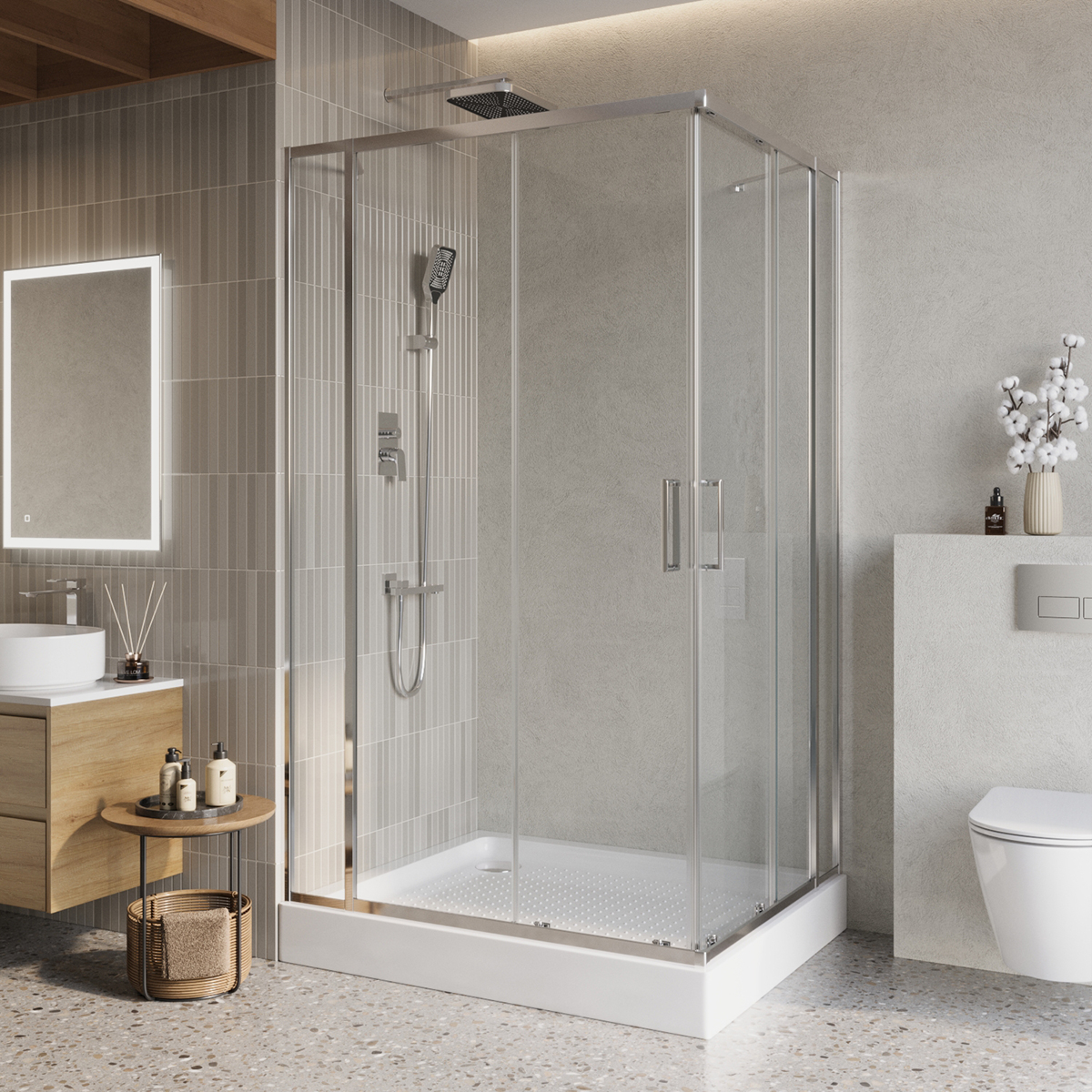 Душевой уголок BelBagno Luce LUCE-AH-22-145/115-C-Cr 145х115 профиль хром, стекло прозрачное, LUCE-AH-22-145/115-C-Cr
Душевой уголок BelBagno Luce LUCE-AH-22-145/115-C-Cr 145х115 профиль хром, стекло прозрачное, LUCE-AH-22-145/115-C-Cr