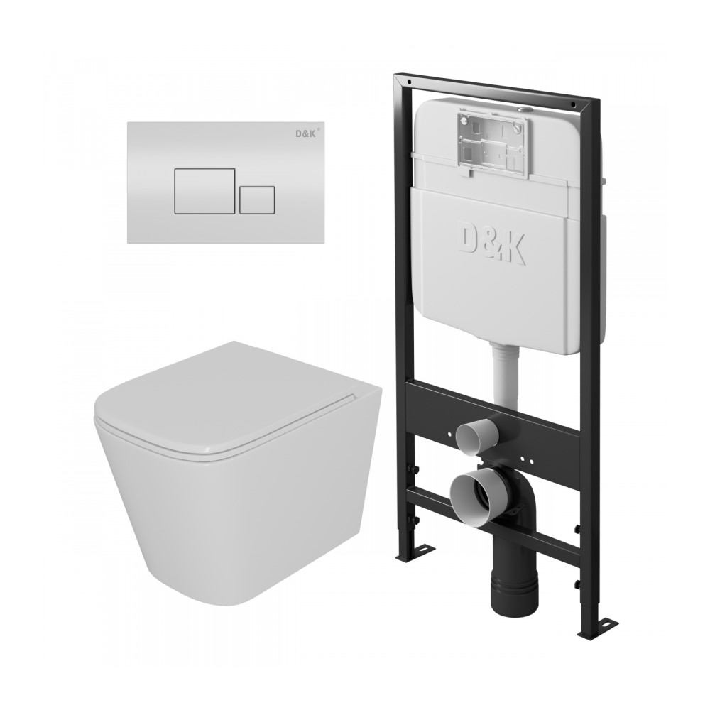 Комплект инсталляция D&K DI8055119 + унитаз D&K Quadro DT1516016 + кнопка D&K Quadro DB1519016, Белый, DI8055119
Комплект инсталляция D&K DI8055119 + унитаз D&K Quadro DT1516016 + кнопка D&K Quadro DB1519016, Белый, DI8055119