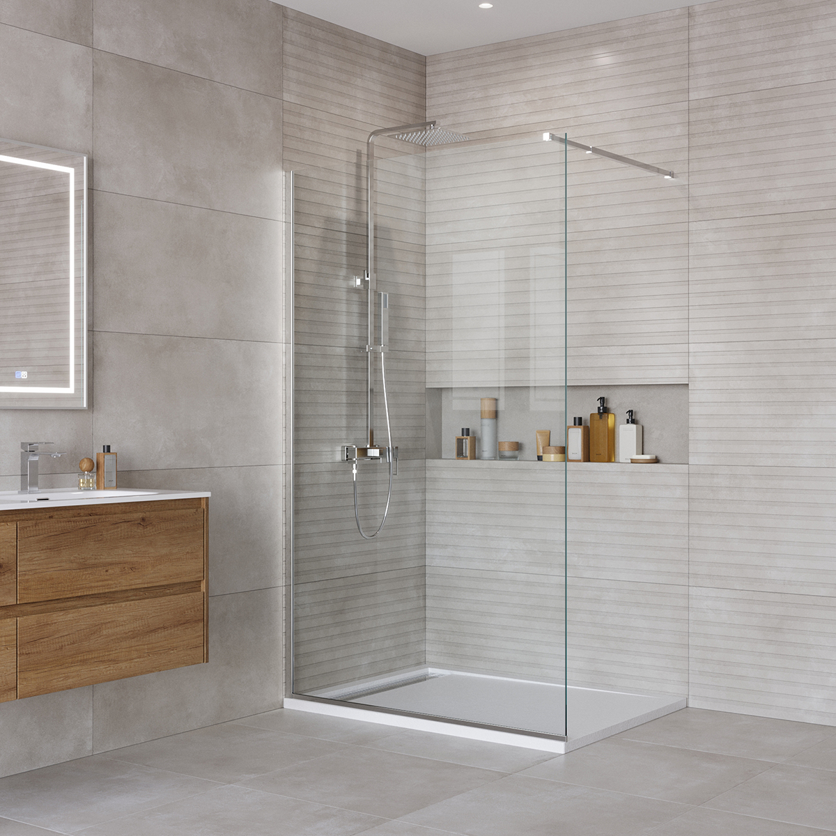 Душевая перегородка BelBagno Kraft 120х195 стекло прозрачное, профиль хром, KRAFT-L-1-120-C-Cr
Душевая перегородка BelBagno Kraft 120х195 стекло прозрачное, профиль хром, KRAFT-L-1-120-C-Cr