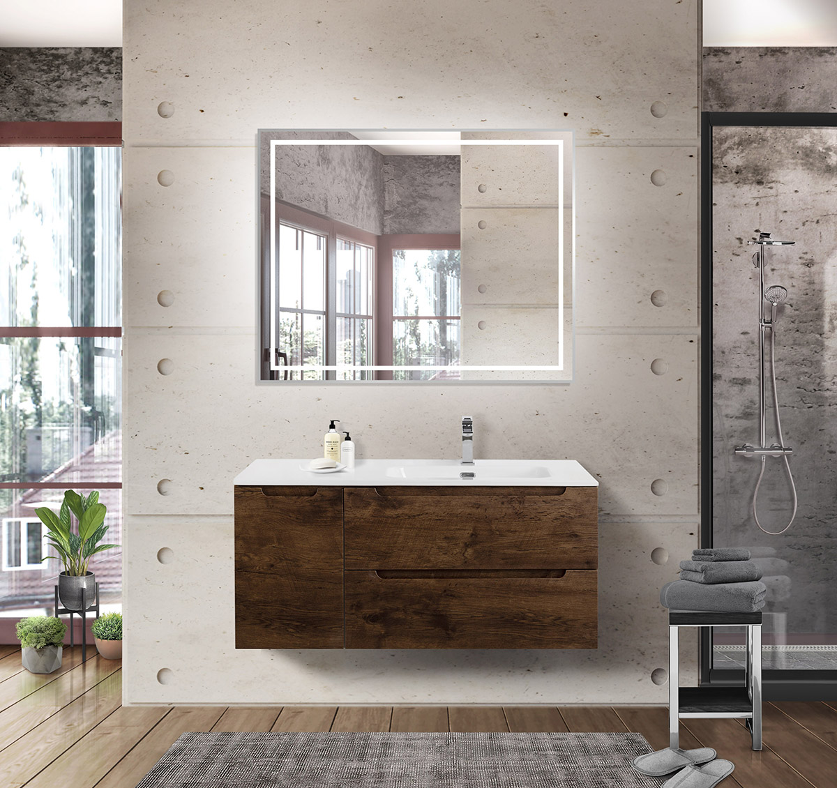 Мебель для ванной BelBagno Etna 100 R подвесная, 2 ящика, 1 дверца, Rovere Moro, Темное дерево, ETNA-1000-2C-1A-SO-RW-R
Мебель для ванной BelBagno Etna 100 R подвесная, 2 ящика, 1 дверца, Rovere Moro, Темное дерево, ETNA-1000-2C-1A-SO-RW-R