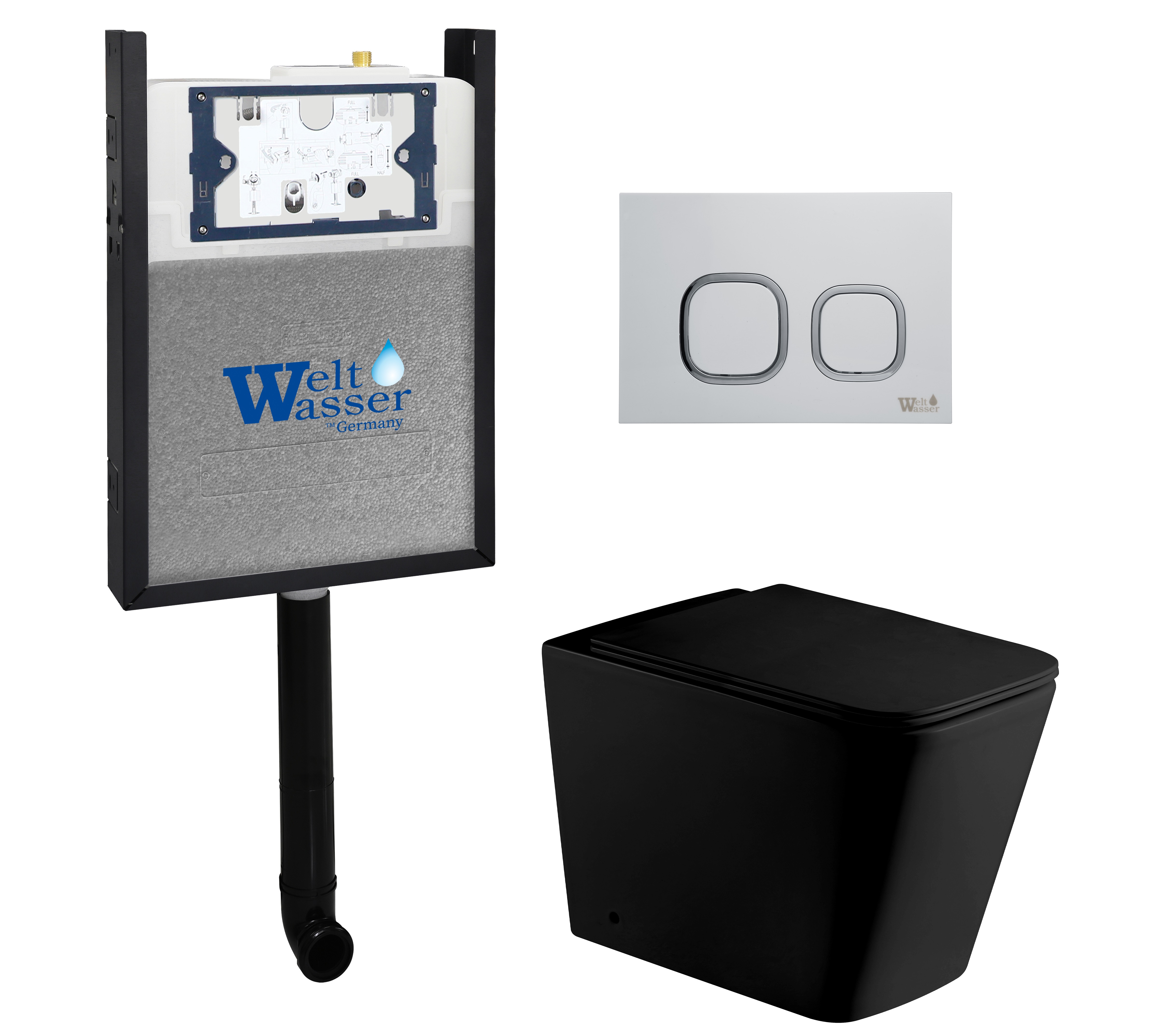 Комплект WeltWasser 10000011783 унитаз SK Gelbach 002 MT-BL + инсталляция AMBERG 404 + кнопка Amberg RD-WT, Черный матовый, 10000011783
Комплект WeltWasser 10000011783 унитаз SK Gelbach 002 MT-BL + инсталляция AMBERG 404 + кнопка Amberg RD-WT, Черный матовый, 10000011783