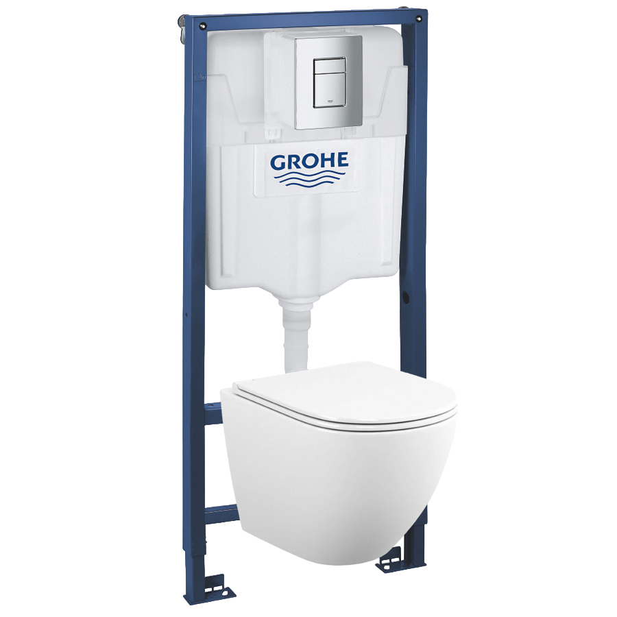 Комплект Grohe Rapid SL 39181001 подвесной унитаз + инсталляция + кнопка смыва, Белый, 39181001
Комплект Grohe Rapid SL 39181001 подвесной унитаз + инсталляция + кнопка смыва, Белый, 39181001