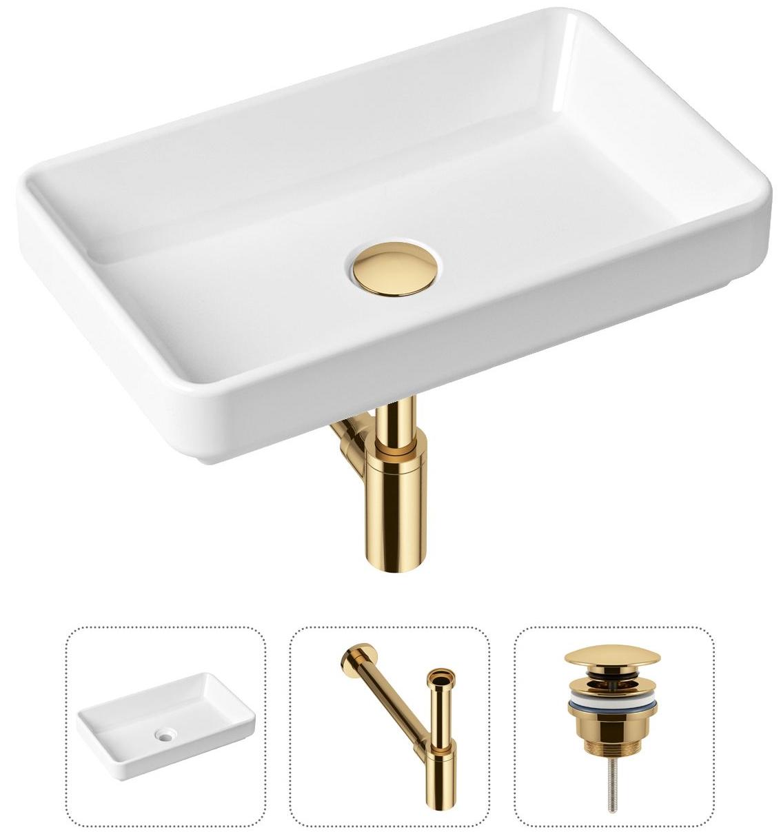 Комплект 3 в 1 Lavinia Boho Bathroom Sink 21520118: накладная фарфоровая раковина 55 см, металлический сифон, донный клапан, Белый, 21520118
Комплект 3 в 1 Lavinia Boho Bathroom Sink 21520118: накладная фарфоровая раковина 55 см, металлический сифон, донный клапан, Белый, 21520118