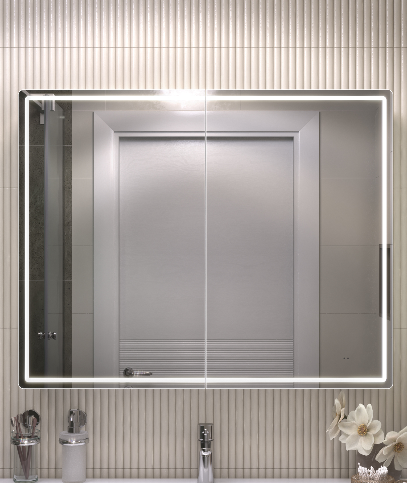 Зеркало-шкаф Vigo Geometry 100 с LED подсветкой, бесконтактное включение (на взмах), Белый матовый, Geometry 100
Зеркало-шкаф Vigo Geometry 100 с LED подсветкой, бесконтактное включение (на взмах), Белый матовый, Geometry 100