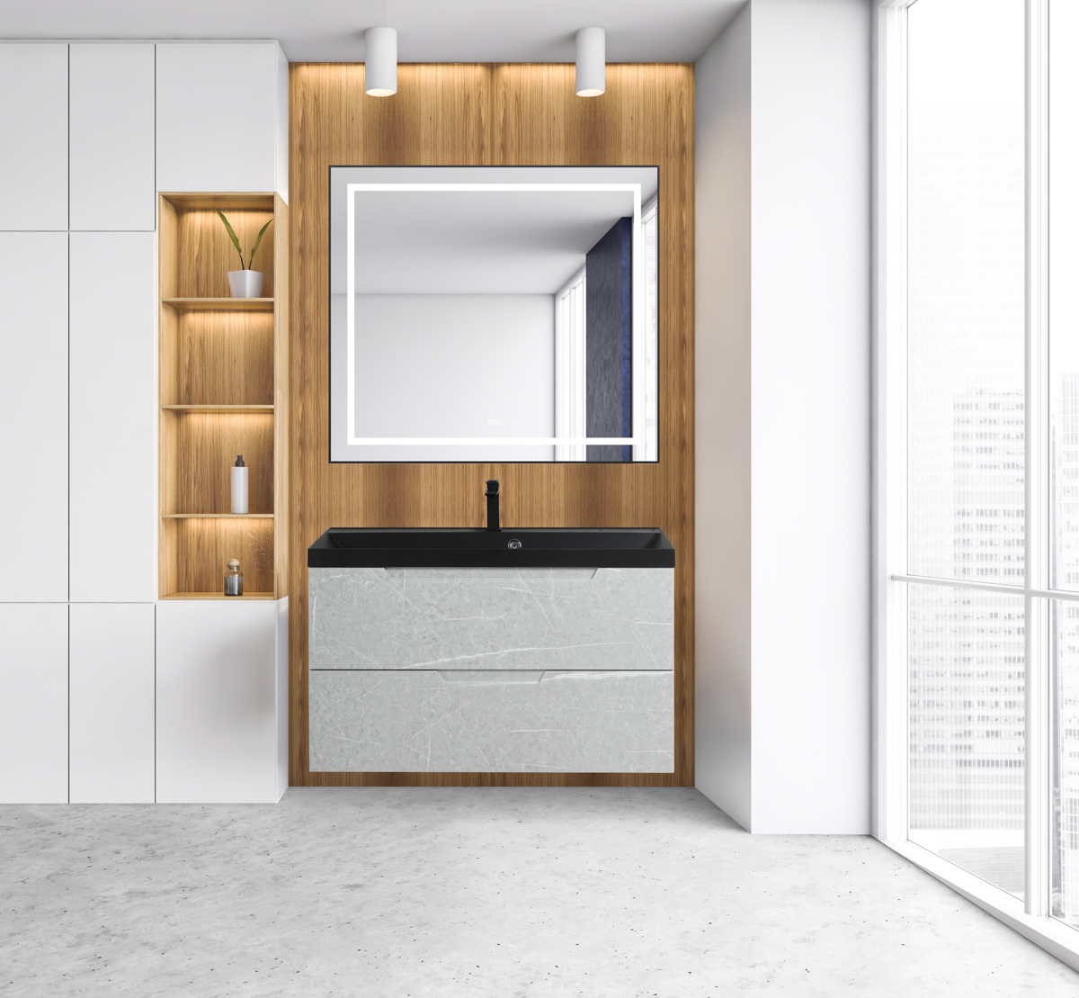 Мебель для ванной BelBagno Vittoria 90 подвесная, 2 ящика, Toros Bianco (раковина BB900/450-LV-ART-AST-NERO), Серый матовый, VITTORIA-900-2C-SO-TB-P
Мебель для ванной BelBagno Vittoria 90 подвесная, 2 ящика, Toros Bianco (раковина BB900/450-LV-ART-AST-NERO), Серый матовый, VITTORIA-900-2C-SO-TB-P