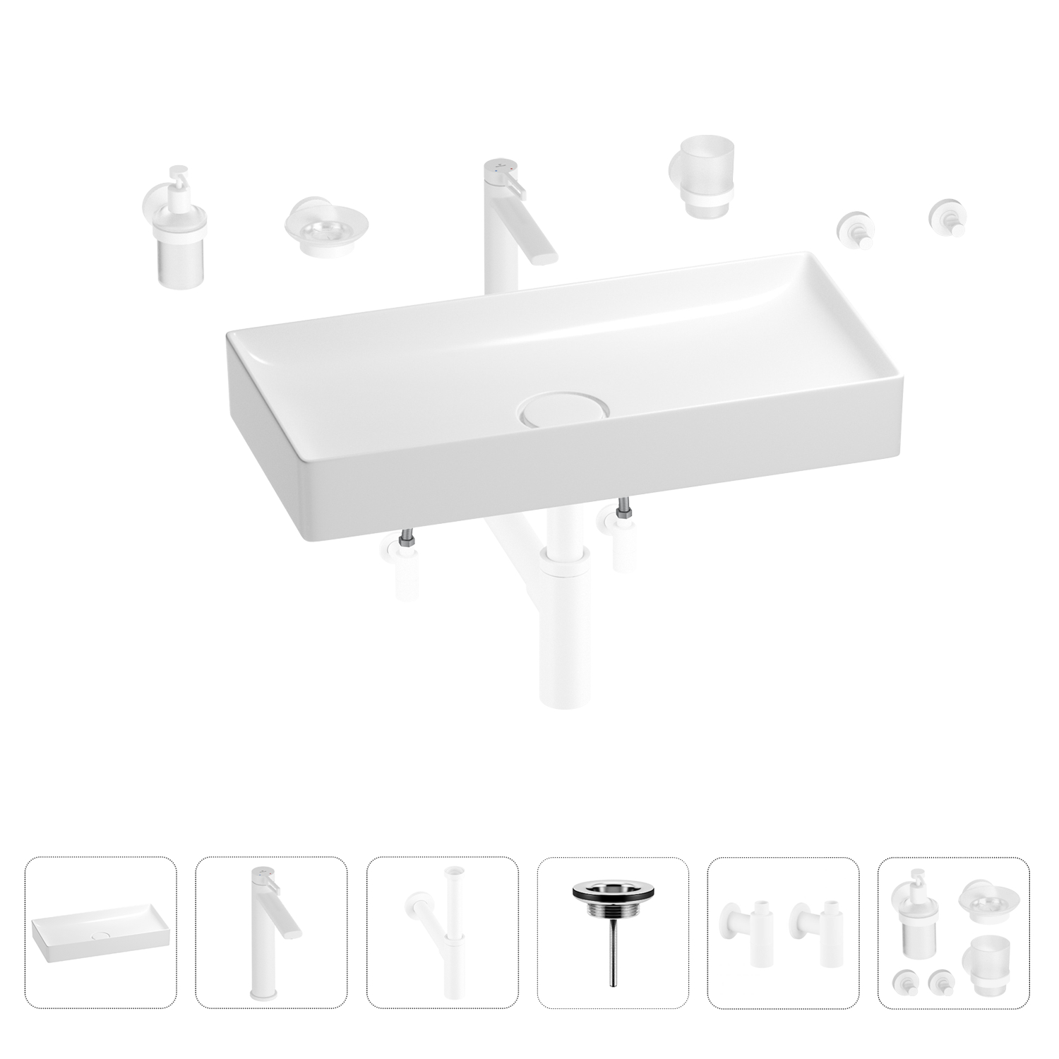 Раковина для ванной Wellsee Pure BY Wellsee 201006520 в наборе 9 в 1, Белый, 201006520
Раковина для ванной Wellsee Pure BY Wellsee 201006520 в наборе 9 в 1, Белый, 201006520