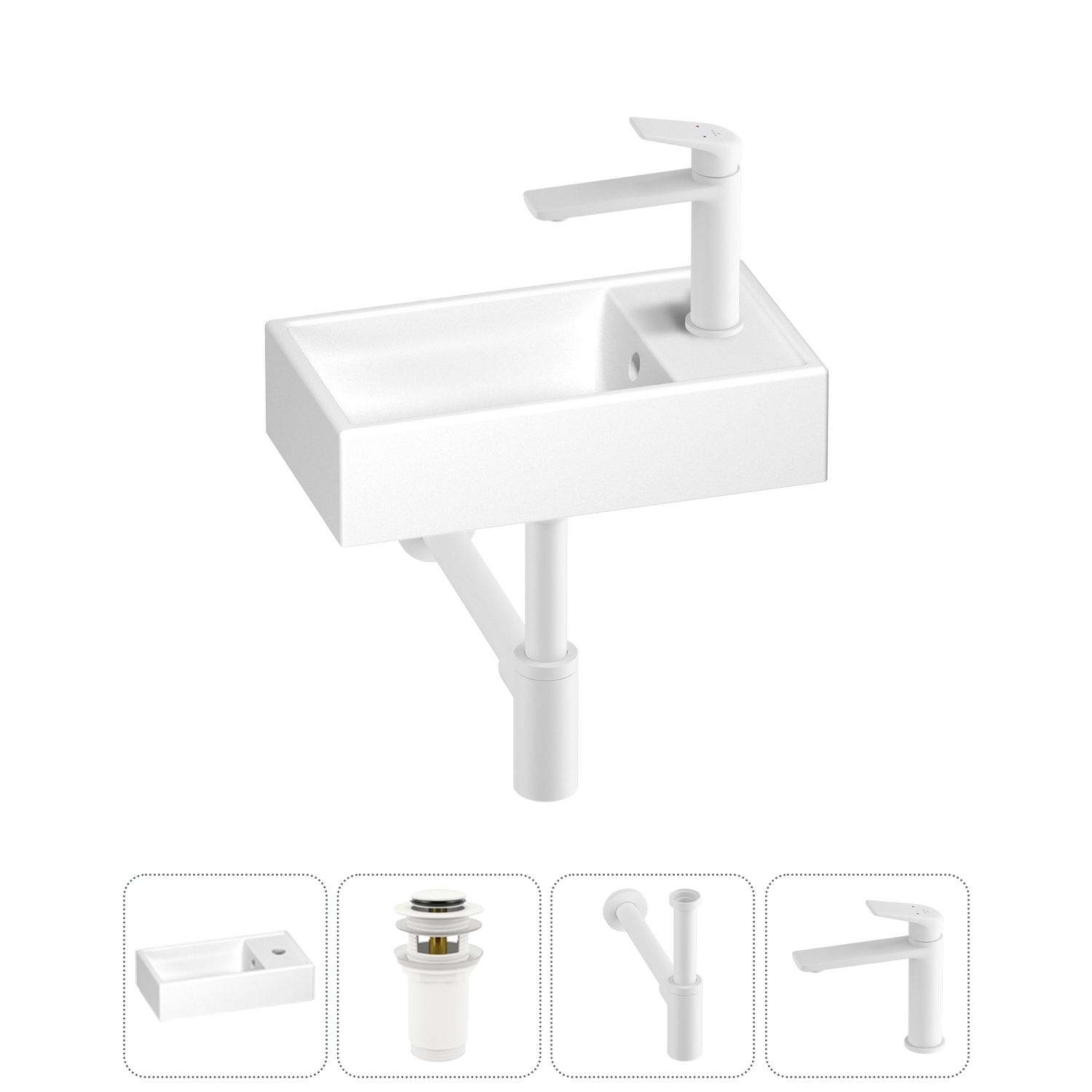 Раковина Wellsee WC Area 202010466 40х22 с донным клапаном, сифоном и смесителем (цвет набора матовый белый), 202010466
Раковина Wellsee WC Area 202010466 40х22 с донным клапаном, сифоном и смесителем (цвет набора матовый белый), 202010466