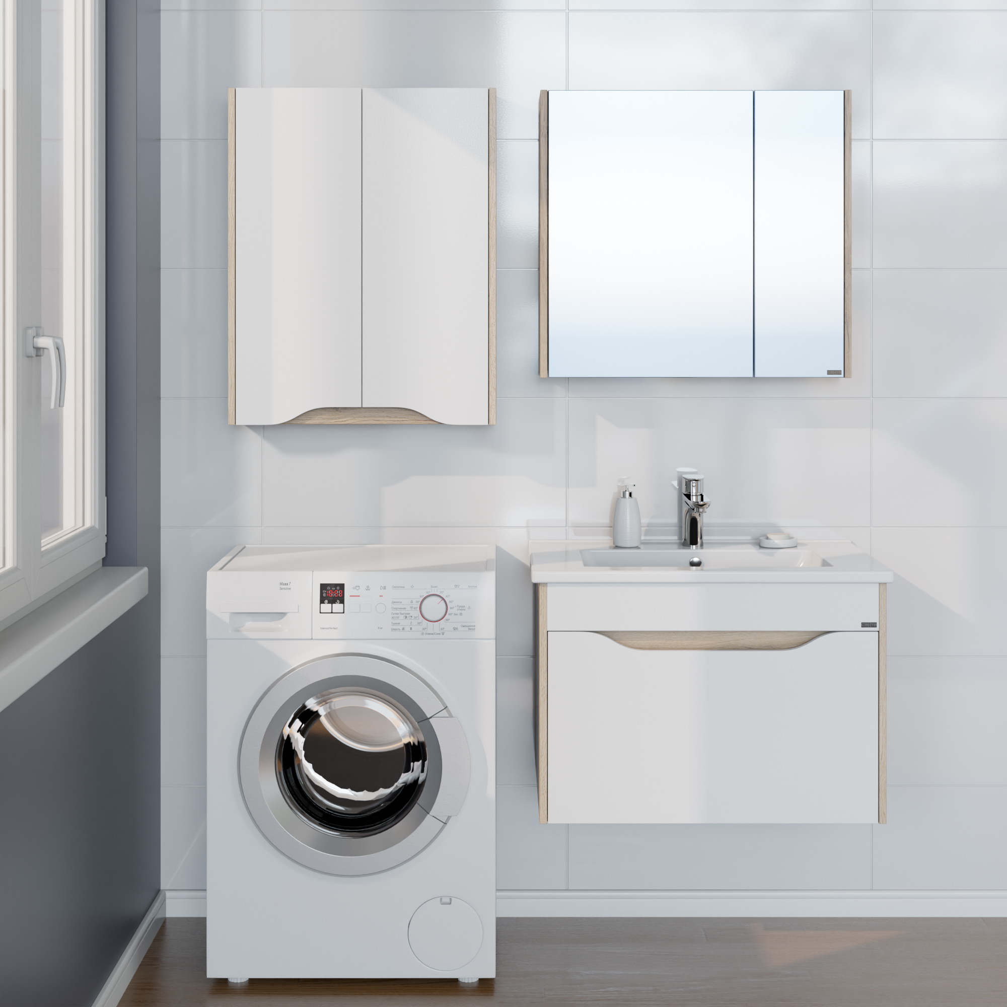 Мебель для ванной СанТа Сатурн 75 подвесная, 1 ящик, дуб австрийский/белый, Дерево / белый, Сатурн 700371
Мебель для ванной СанТа Сатурн 75 подвесная, 1 ящик, дуб австрийский/белый, Дерево / белый, Сатурн 700371