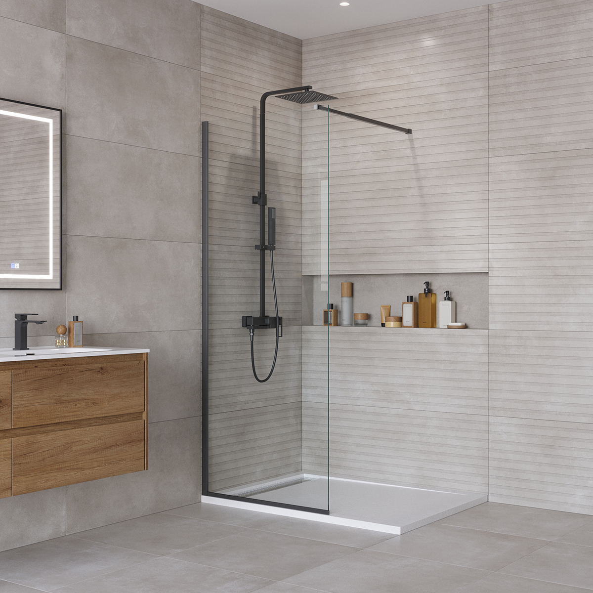 Душевая перегородка BelBagno Kraft 70х195 стекло прозрачное, профиль черный матовый, KRAFT-L-1-70-C-NERO
Душевая перегородка BelBagno Kraft 70х195 стекло прозрачное, профиль черный матовый, KRAFT-L-1-70-C-NERO