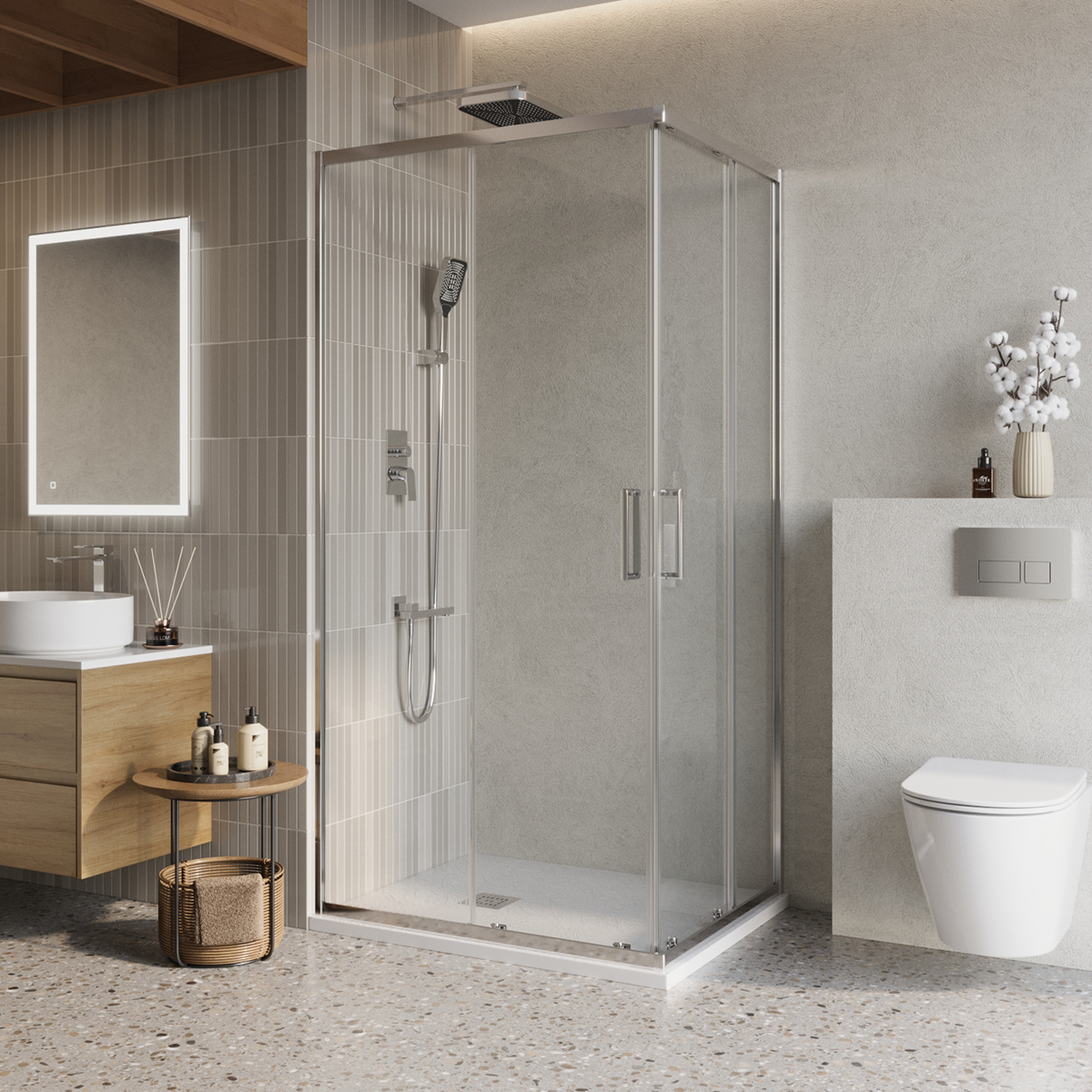 Душевой уголок BelBagno Luce LUCE-AH-2-100/80-C-Cr 100х80 профиль хром, стекло прозрачное, LUCE-AH-2-100/80-C-Cr
Душевой уголок BelBagno Luce LUCE-AH-2-100/80-C-Cr 100х80 профиль хром, стекло прозрачное, LUCE-AH-2-100/80-C-Cr