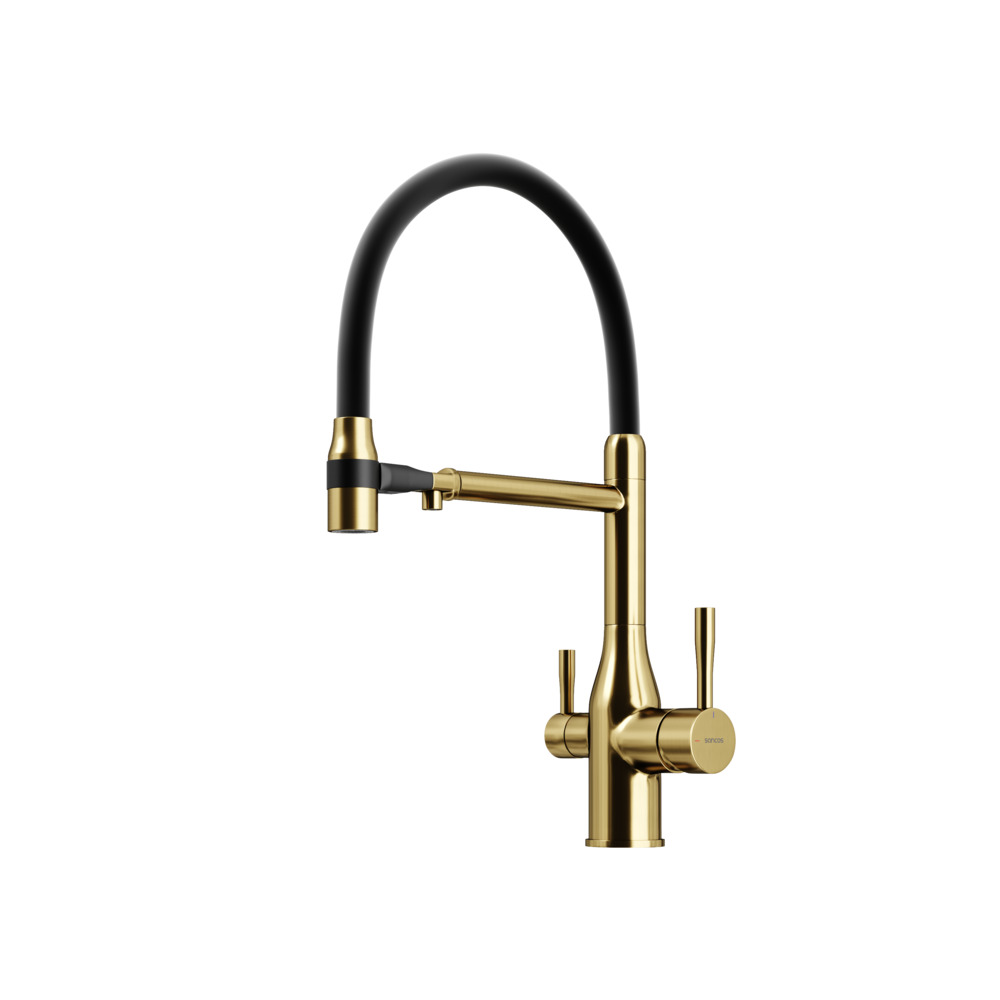 Смеситель Sancos Garda SC4009BG для кухонной мойки, с гибким изливом, брашированное золото, SC4009BG
Смеситель Sancos Garda SC4009BG для кухонной мойки, с гибким изливом, брашированное золото, SC4009BG