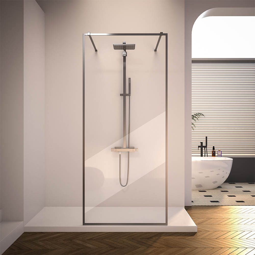 Душевая перегородка Veconi Korato KR-90GR 110x200 см, профиль брашированный графит, стекло прозрачное, KR90GR-110-01-C4
Душевая перегородка Veconi Korato KR-90GR 110x200 см, профиль брашированный графит, стекло прозрачное, KR90GR-110-01-C4