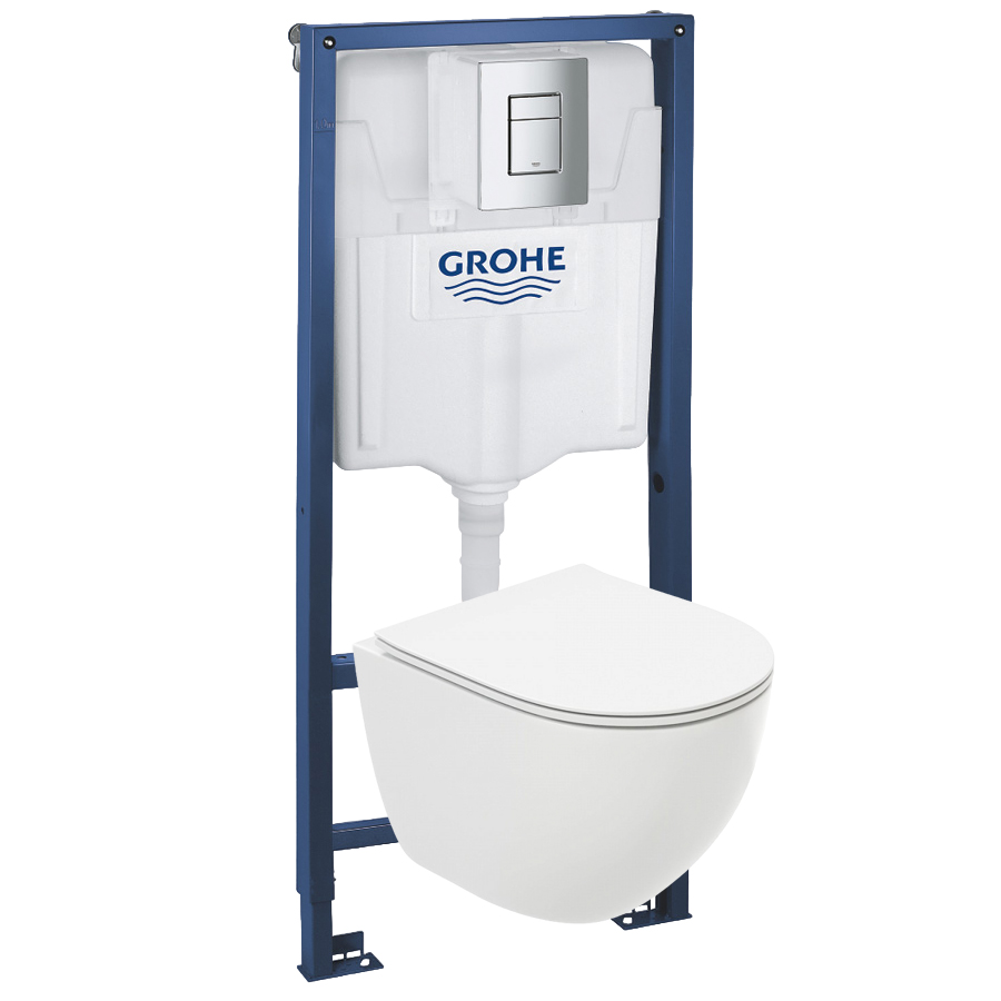 Комплект Grohe Rapid SL 39182001 подвесной унитаз + инсталляция + кнопка смыва, Белый, 39182001
Комплект Grohe Rapid SL 39182001 подвесной унитаз + инсталляция + кнопка смыва, Белый, 39182001