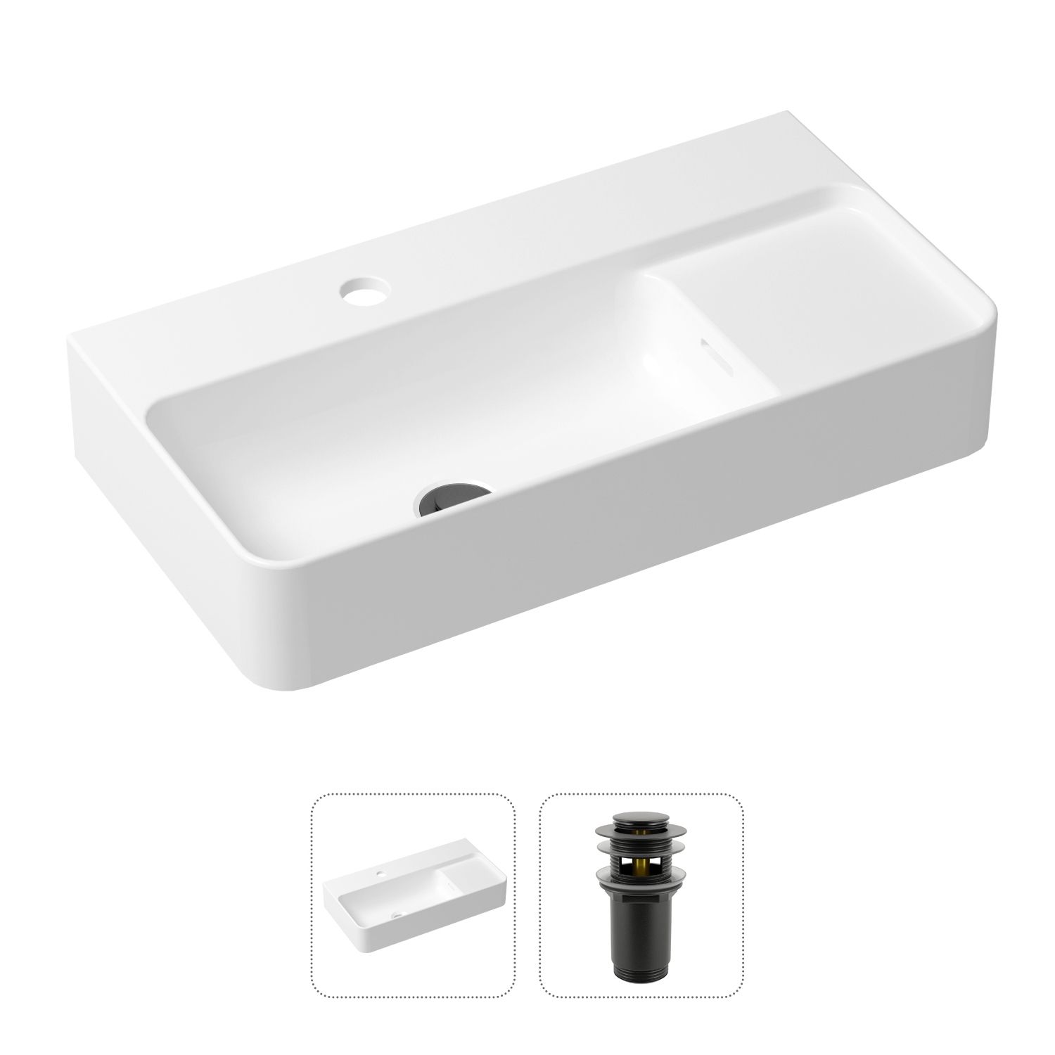 Комплект 2 в 1 Lavinia Boho Bathroom Sink 21520880: накладная фарфоровая раковина 60 см, донный клапан, Белый, 21520880
Комплект 2 в 1 Lavinia Boho Bathroom Sink 21520880: накладная фарфоровая раковина 60 см, донный клапан, Белый, 21520880