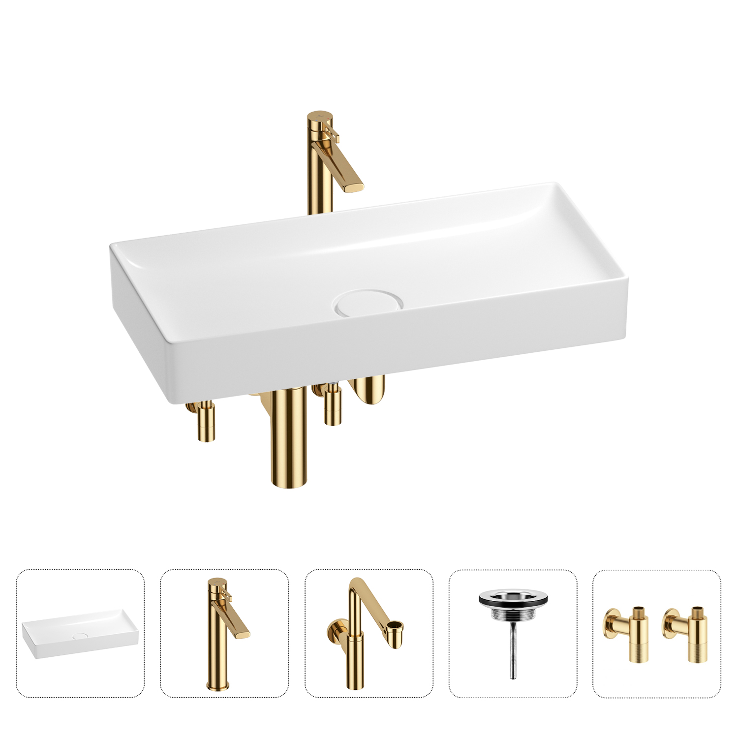 Раковина для ванной Wellsee Pure BY Wellsee 201004473 в наборе 5 в 1, Золотой, 201004473 
Раковина для ванной Wellsee Pure BY Wellsee 201004473 в наборе 5 в 1, Золотой, 201004473