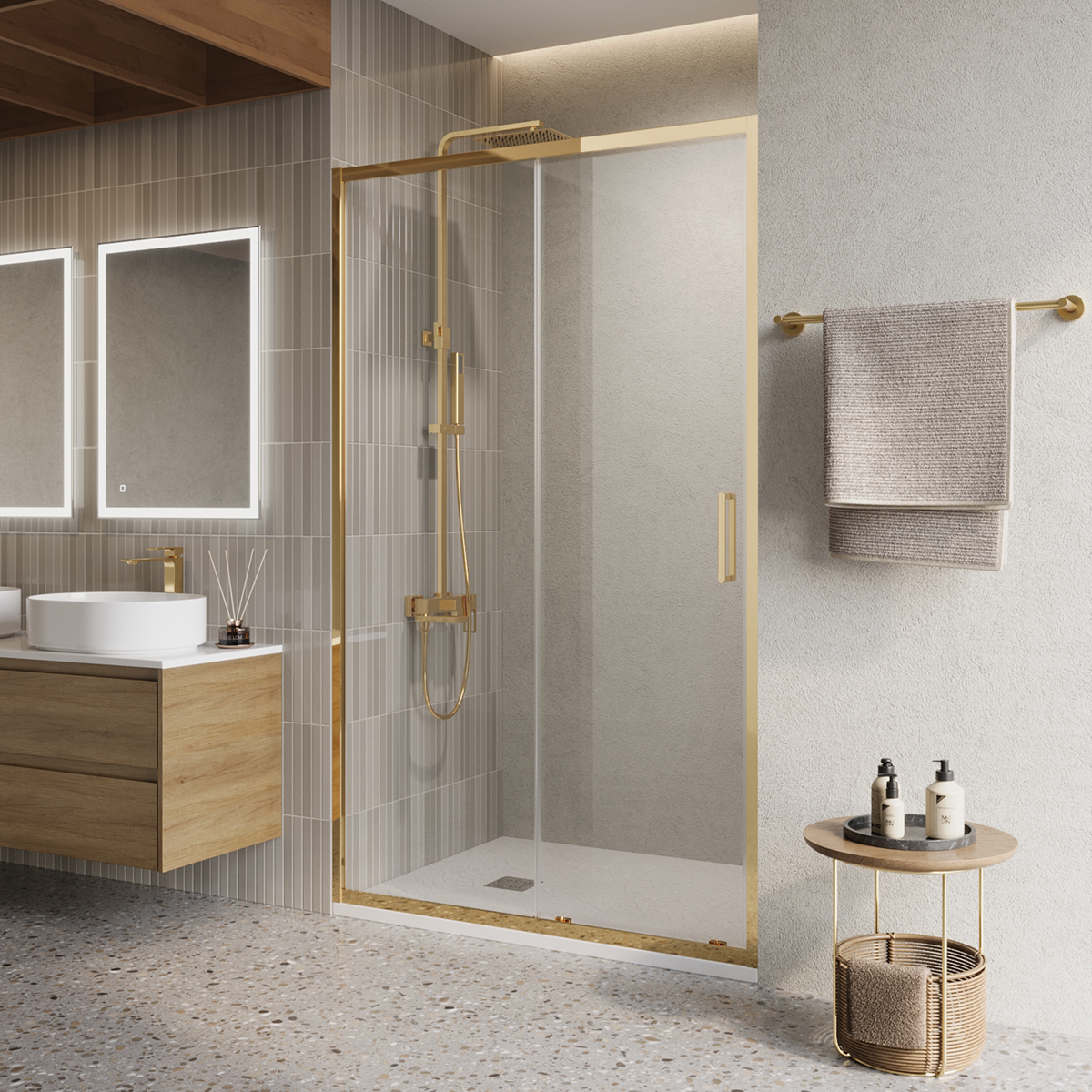 Душевая дверь в нишу BelBagno Luce LUCE-BF-1-110-C-ORO 110х195 профиль золото, стекло прозрачное, LUCE-BF-1-110-C-ORO
Душевая дверь в нишу BelBagno Luce LUCE-BF-1-110-C-ORO 110х195 профиль золото, стекло прозрачное, LUCE-BF-1-110-C-ORO