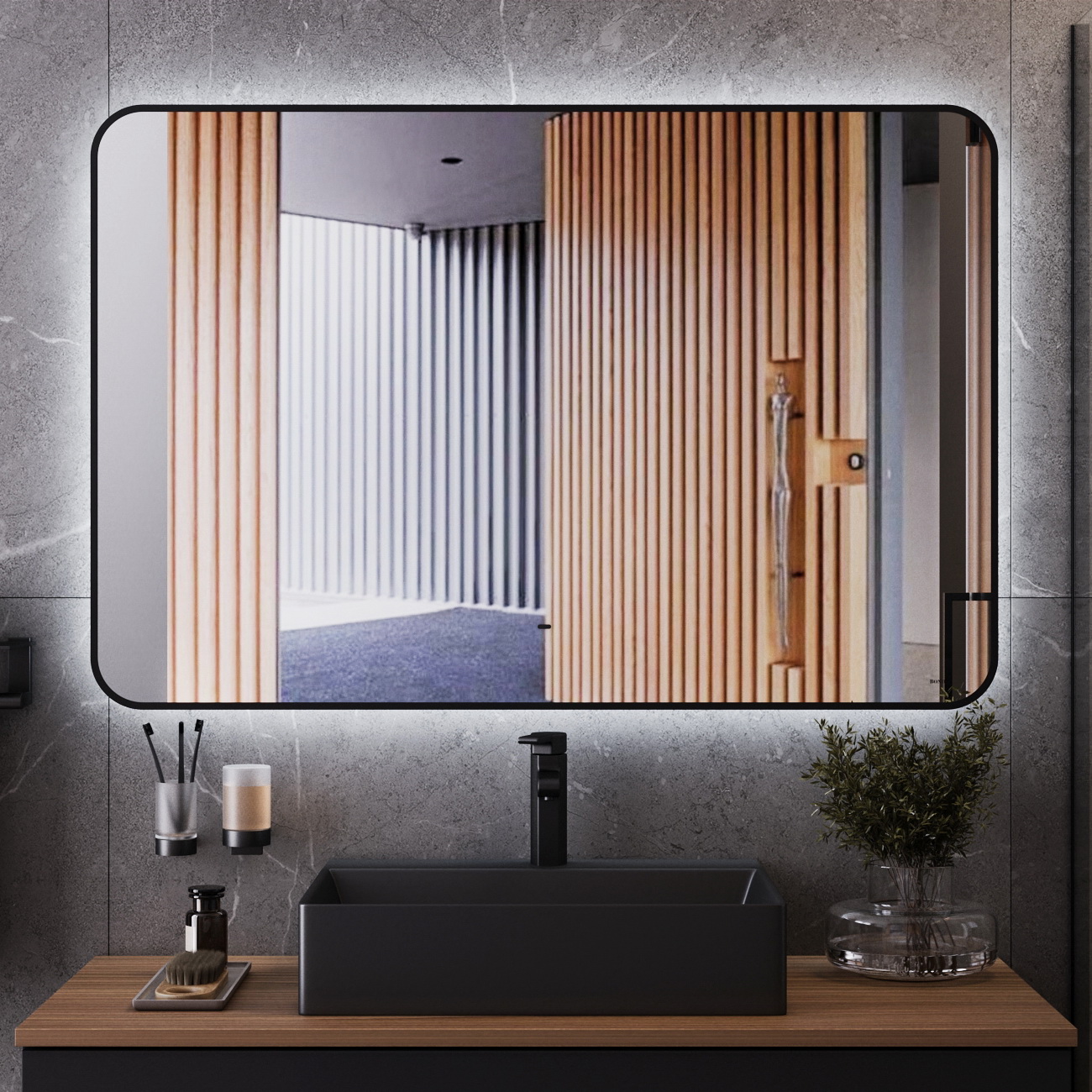 Зеркало Bond Loft 120х80 с LED-подсветкой и бесконтактным сенсором, черный, M35ZE-12080
Зеркало Bond Loft 120х80 с LED-подсветкой и бесконтактным сенсором, черный, M35ZE-12080