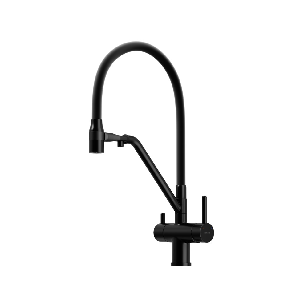 Смеситель Sancos Dora SC4003MB для кухонной мойки, с гибким изливом, черный матовый, SC4003MB
Смеситель Sancos Dora SC4003MB для кухонной мойки, с гибким изливом, черный матовый, SC4003MB