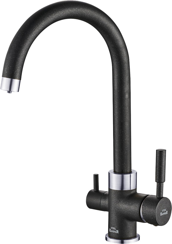 Смеситель для кухонной мойки Steel Hammer SH 713 Black Cr, Черный/хром, SH 713 Black Cr
Смеситель для кухонной мойки Steel Hammer SH 713 Black Cr, Черный/хром, SH 713 Black Cr
