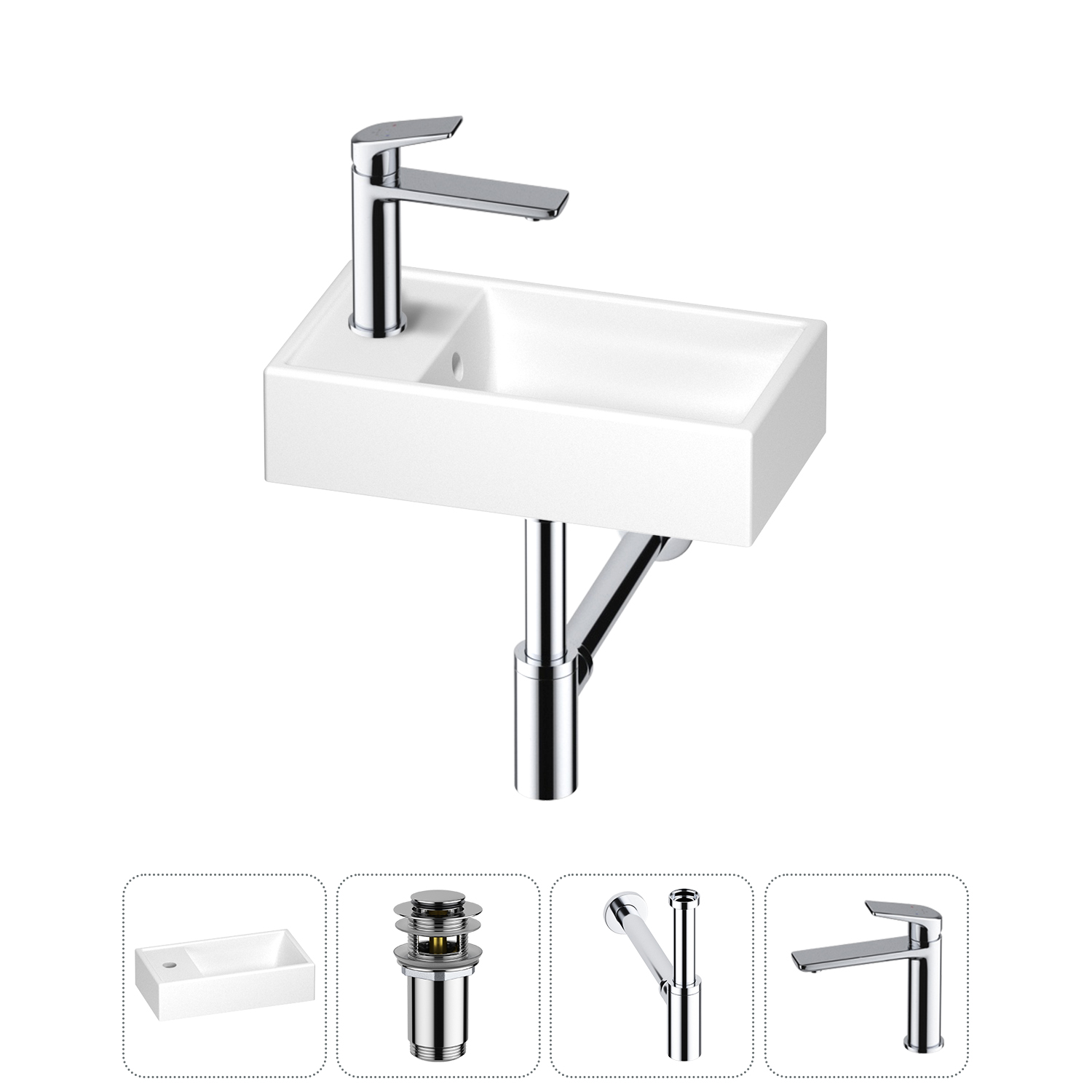 Раковина Wellsee WC Area 202010495 40х22 с донным клапаном, сифоном и смесителем (цвет набора хром), Белый, 202010495
Раковина Wellsee WC Area 202010495 40х22 с донным клапаном, сифоном и смесителем (цвет набора хром), Белый, 202010495