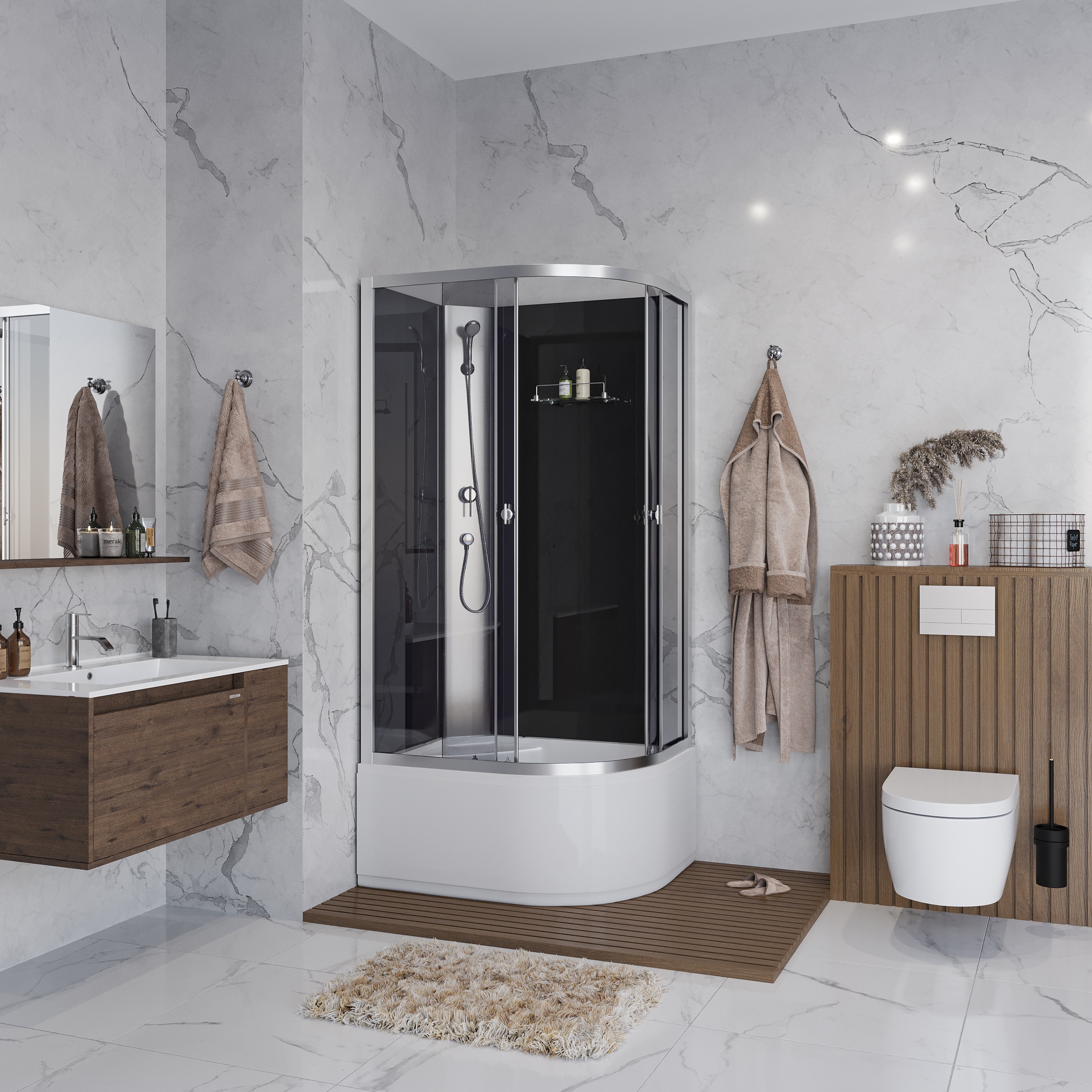 Душевая кабина Niagara Eco E100/80/40L/TN/BK 100х80 L стекло тонированное, профиль серебро, E100/80/40L/TN/BK
Душевая кабина Niagara Eco E100/80/40L/TN/BK 100х80 L стекло тонированное, профиль серебро, E100/80/40L/TN/BK