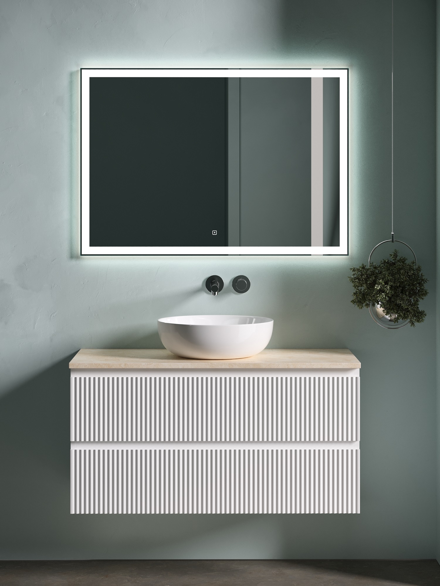 Мебель для ванной Sancos Snob R 100 подвесная, столешница kreman, Bianco (без отверстия под смеситель), Белый, Snob R SNR100W
Мебель для ванной Sancos Snob R 100 подвесная, столешница kreman, Bianco (без отверстия под смеситель), Белый, Snob R SNR100W