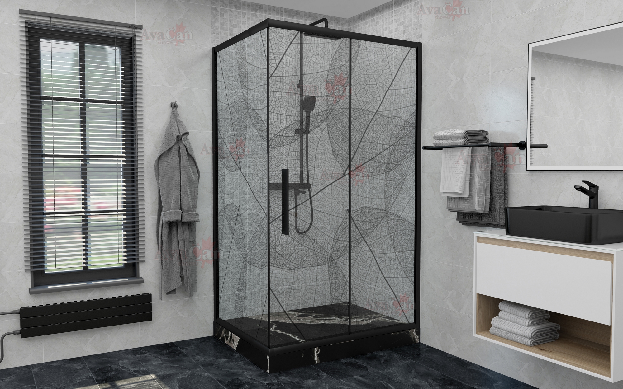 Душевой уголок AvaCan FB-160-SB100 100х180х195 см, профиль черный, стекло тонированное, FB-160-SB100
Душевой уголок AvaCan FB-160-SB100 100х180х195 см, профиль черный, стекло тонированное, FB-160-SB100