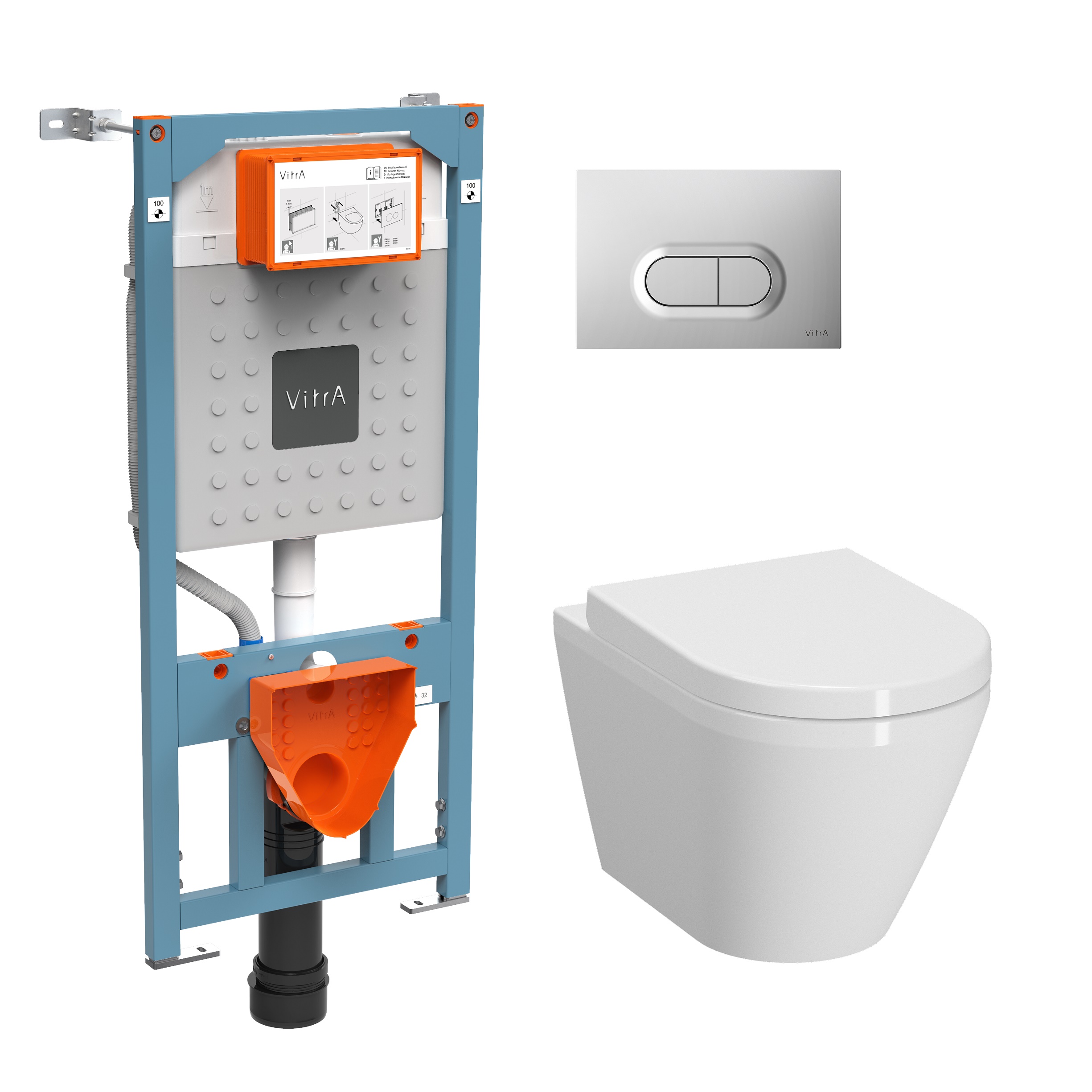 Комплект VitrA Integra Round 9004B003-7202 подвесной унитаз + инсталляция + кнопка, Белый, 9004B003-7202
Комплект VitrA Integra Round 9004B003-7202 подвесной унитаз + инсталляция + кнопка, Белый, 9004B003-7202