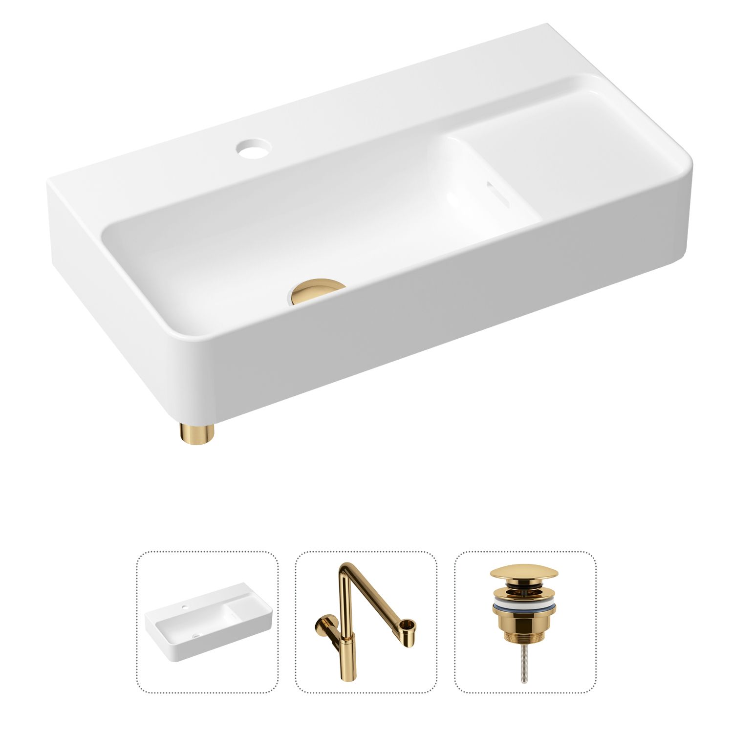 Комплект 3 в 1 Lavinia Boho Bathroom Sink 21520537: накладная фарфоровая раковина 60 см, металлический сифон, донный клапан, Белый, 21520537
Комплект 3 в 1 Lavinia Boho Bathroom Sink 21520537: накладная фарфоровая раковина 60 см, металлический сифон, донный клапан, Белый, 21520537