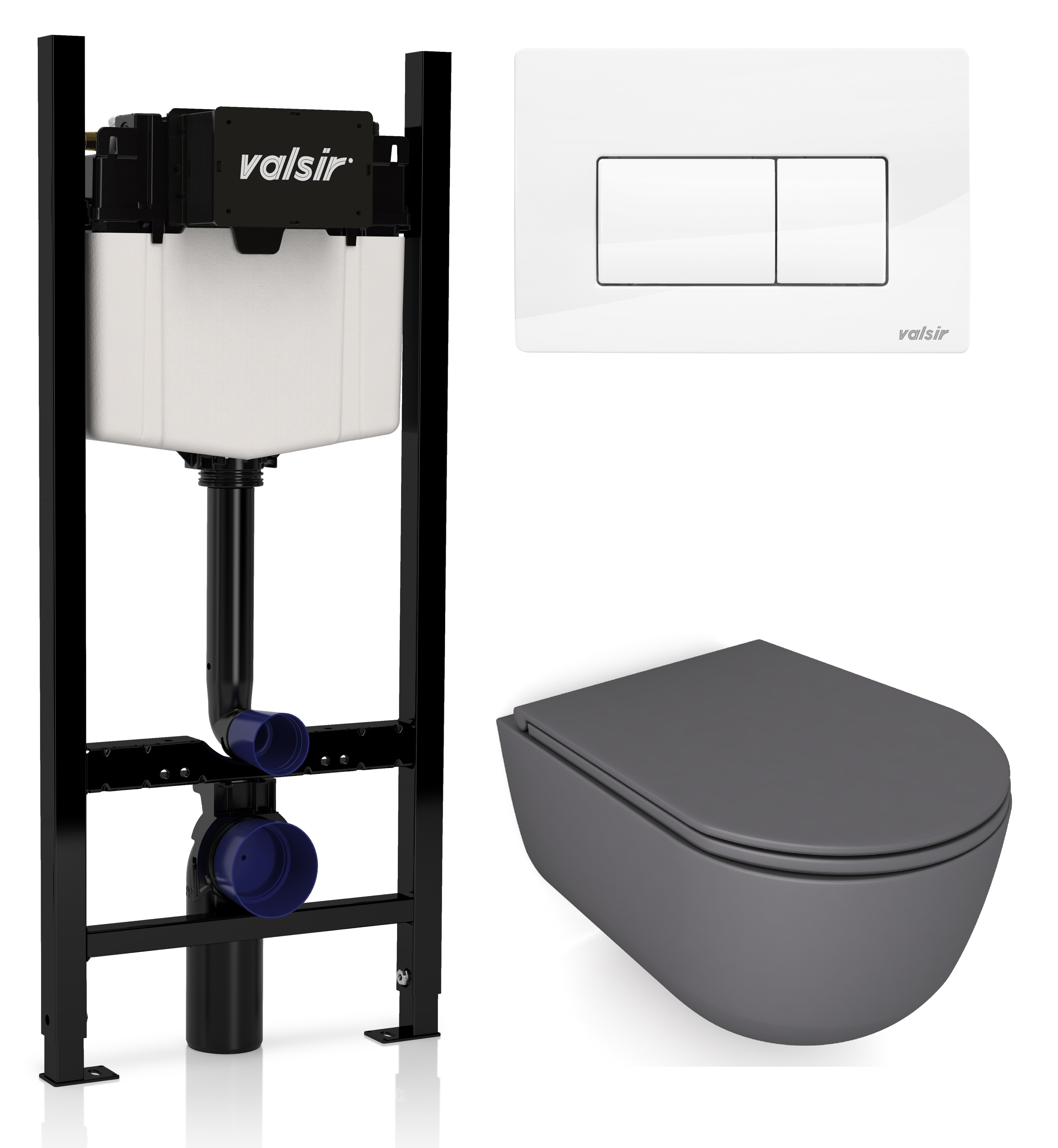 Комплект унитаз с инсталляцией Valsir KIT VSWG 7334GM Std P1 + сиденье + кнопка белая глянцевая, Серый матовый, KIT VSWG 7334GM Std P1
Комплект унитаз с инсталляцией Valsir KIT VSWG 7334GM Std P1 + сиденье + кнопка белая глянцевая, Серый матовый, KIT VSWG 7334GM Std P1
