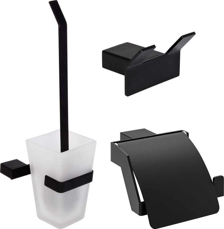 Набор DEKOR BANYO SS 304 Black, Ершик + Держатель туалетной бумаги + Крючок, Черный матовый
Набор DEKOR BANYO SS 304 Black, Ершик + Держатель туалетной бумаги + Крючок, Черный матовый