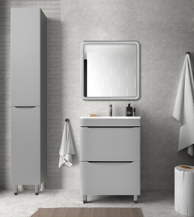 Мебель для ванной Style Line El Fante Бергамо мини 60 напольная, Люкс антискрейтч серый, Plus, Бергамо мини 60
Мебель для ванной Style Line El Fante Бергамо мини 60 напольная, Люкс антискрейтч серый, Plus, Бергамо мини 60