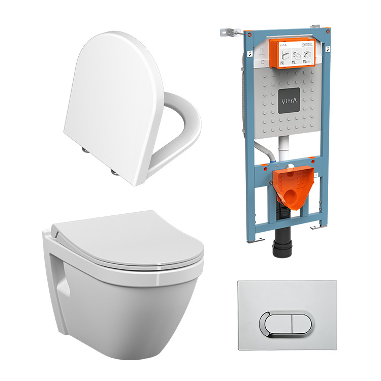 Комплект VitrA S50 9003B003-7203 подвесной унитаз + инсталляция + кнопка, Белый, 9003B003-7203
Комплект VitrA S50 9003B003-7203 подвесной унитаз + инсталляция + кнопка, Белый, 9003B003-7203