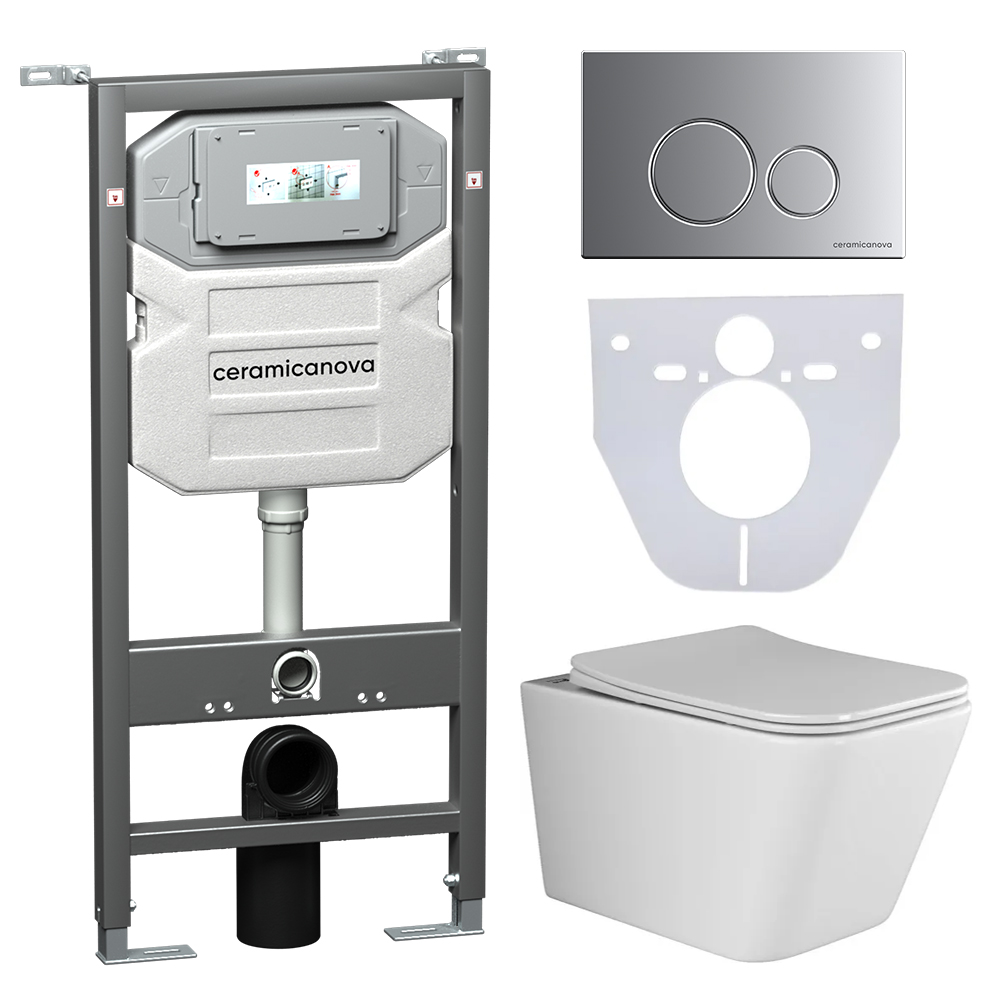 Комплект Ceramicanova Metric CN3007+панель+инсталляция Envision+кнопка Round CN1001M хром матовый, Белый/серый, CN3007
Комплект Ceramicanova Metric CN3007+панель+инсталляция Envision+кнопка Round CN1001M хром матовый, Белый/серый, CN3007