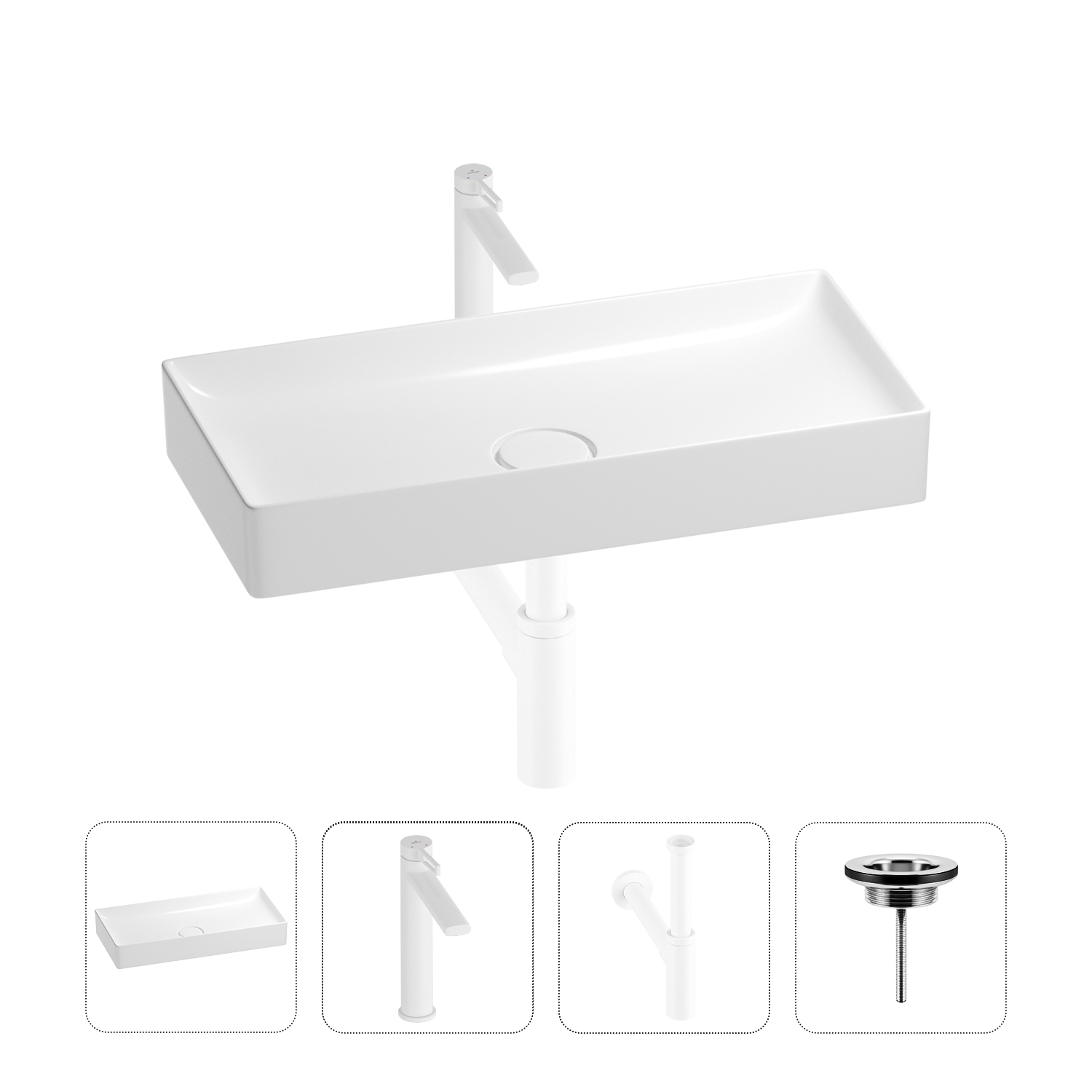 Раковина для ванной Wellsee Pure BY Wellsee 201002770 в наборе 4 в 1, Белый, 201002770
Раковина для ванной Wellsee Pure BY Wellsee 201002770 в наборе 4 в 1, Белый, 201002770