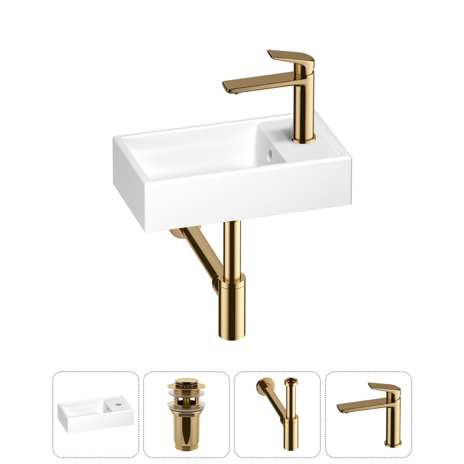 Раковина Wellsee WC Area 202010465 40х22 с донным клапаном, сифоном и смесителем (цвет набора золото), Белый, 202010465
Раковина Wellsee WC Area 202010465 40х22 с донным клапаном, сифоном и смесителем (цвет набора золото), Белый, 202010465