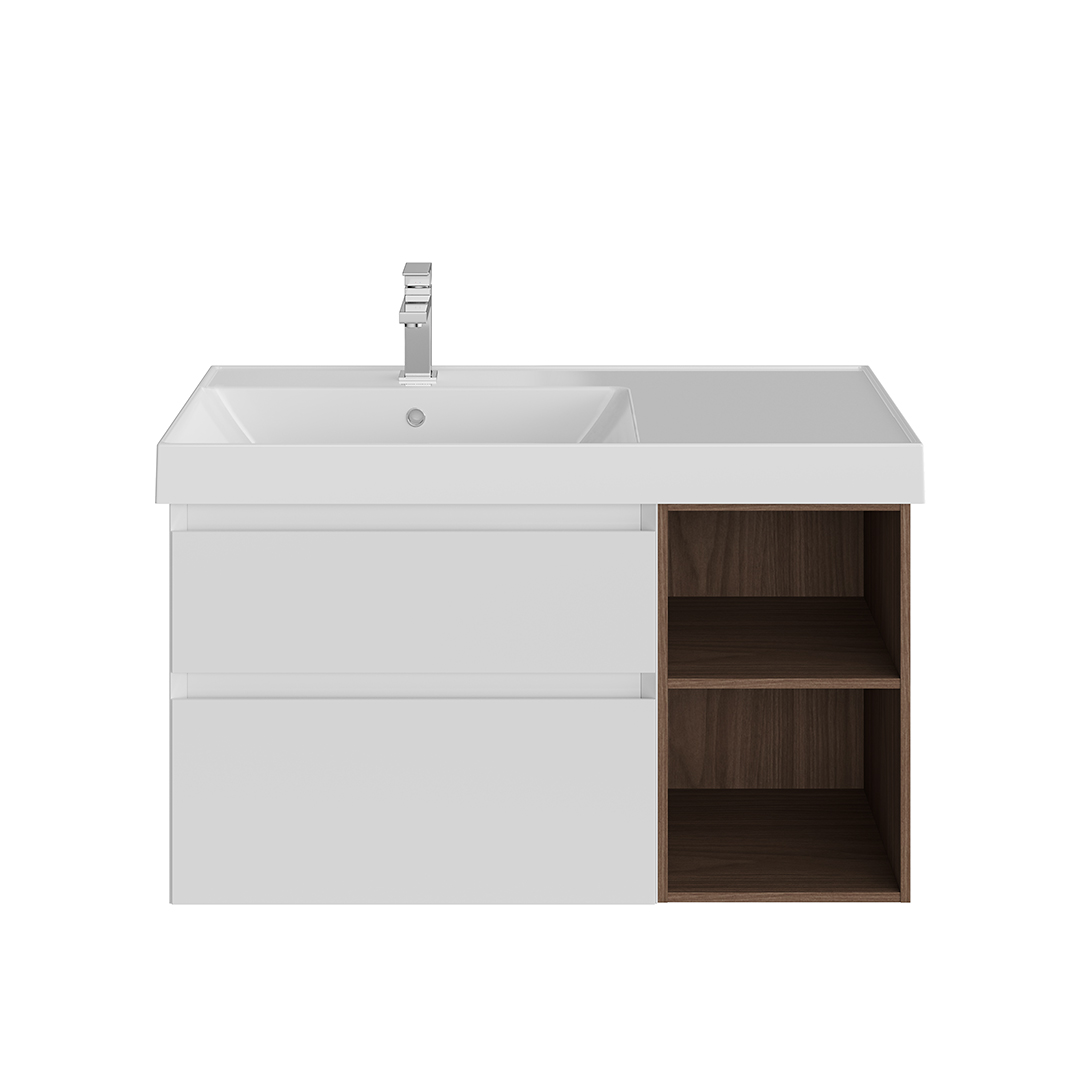 Тумба с раковиной Kerama Marazzi Cubo 90 L подвесная, белый/структурированный орех, Белый/дерево, CUB.90.2Lh\WHTM.N
Тумба с раковиной Kerama Marazzi Cubo 90 L подвесная, белый/структурированный орех, Белый/дерево, CUB.90.2Lh\WHTM.N