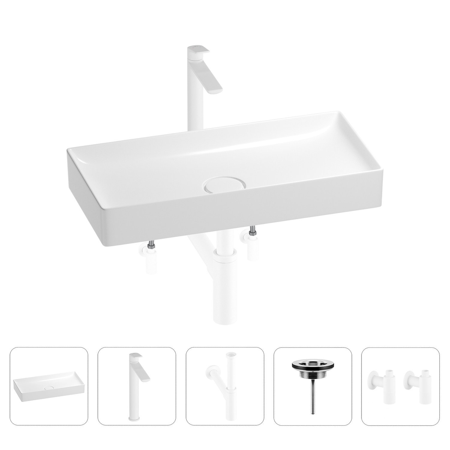 Раковина для ванной Wellsee Pure BY Wellsee 201004460 в наборе 5 в 1, Белый, 201004460
Раковина для ванной Wellsee Pure BY Wellsee 201004460 в наборе 5 в 1, Белый, 201004460