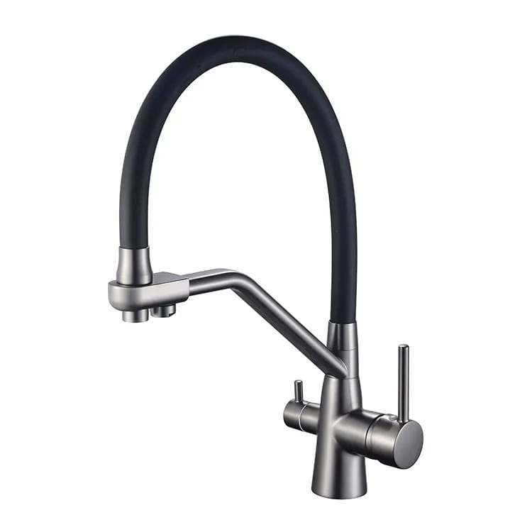 Смеситель Maretti Eleganza EN31RGF14 для кухонной мойки, с подключением фильтра, оружейная сталь/черный, EN31RGF14
Смеситель Maretti Eleganza EN31RGF14 для кухонной мойки, с подключением фильтра, оружейная сталь/черный, EN31RGF14