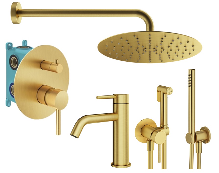 Душевой комплект Plumberia Selection Ixo KITZXO18OB53 золото брашированное, Золотой, KITZXO18OB53
Душевой комплект Plumberia Selection Ixo KITZXO18OB53 золото брашированное, Золотой, KITZXO18OB53