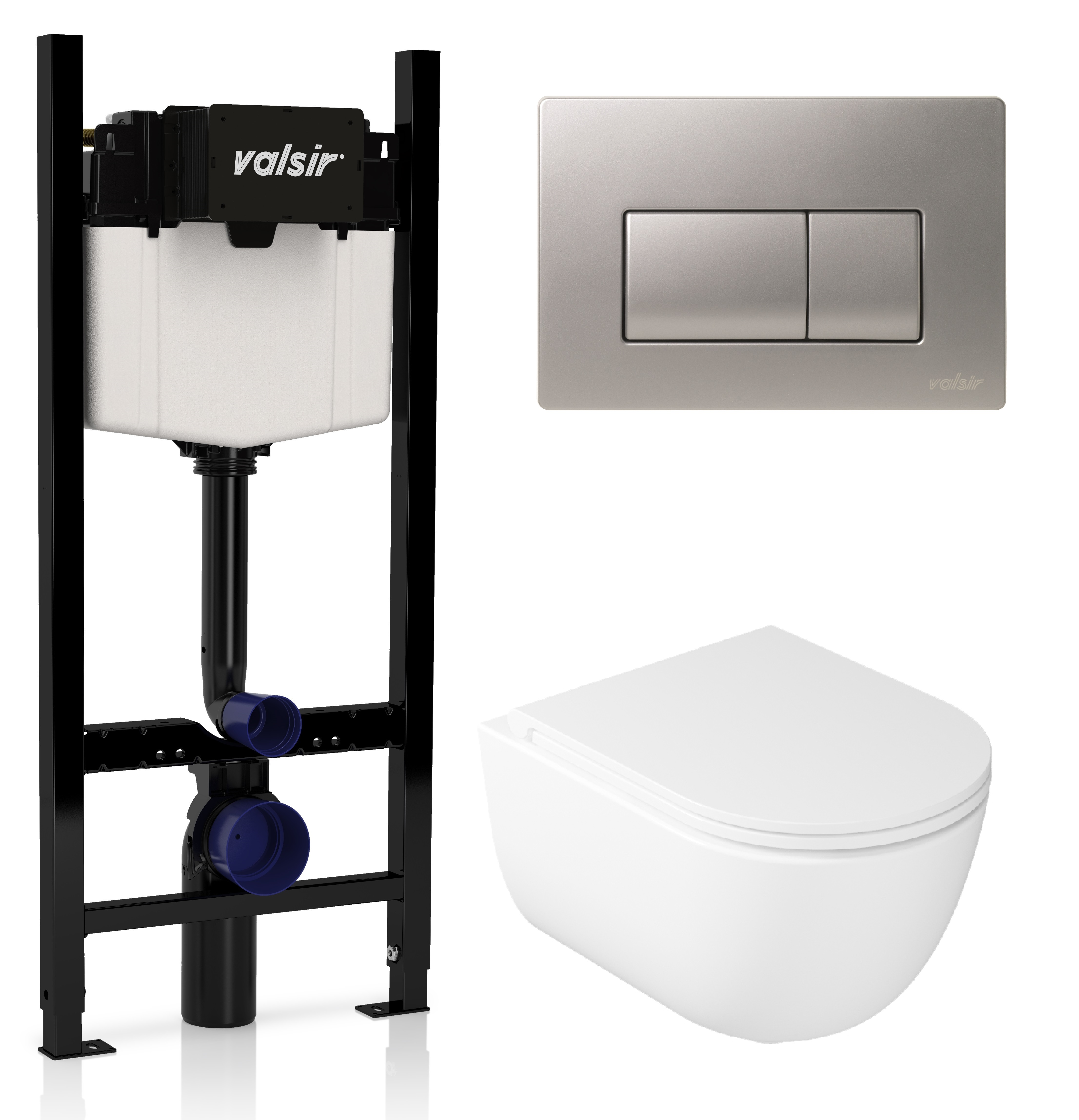 Комплект унитаз с инсталляцией Valsir KIT VSCrM 7334 Slim P1 + сиденье + кнопка смыва хром матовый, Белый, KIT VSCrM 7334 Slim P1
Комплект унитаз с инсталляцией Valsir KIT VSCrM 7334 Slim P1 + сиденье + кнопка смыва хром матовый, Белый, KIT VSCrM 7334 Slim P1