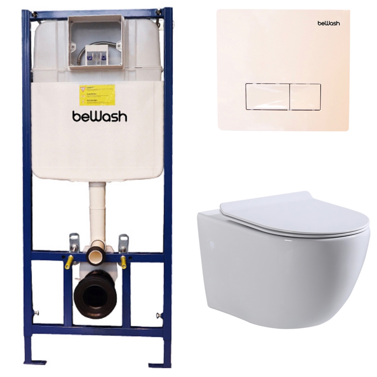 Комплект инсталляция beWash BW74 + унитаз подвесной beWash Lusso с микролифтом + кнопка смыва, Белый / синий, BW74
Комплект инсталляция beWash BW74 + унитаз подвесной beWash Lusso с микролифтом + кнопка смыва, Белый / синий, BW74