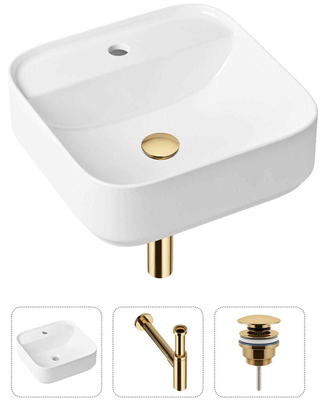 Комплект 3 в 1 Lavinia Boho Bathroom Sink 21520310: накладная фарфоровая раковина 42 см, металлический сифон, донный клапан, Белый, 21520310
Комплект 3 в 1 Lavinia Boho Bathroom Sink 21520310: накладная фарфоровая раковина 42 см, металлический сифон, донный клапан, Белый, 21520310