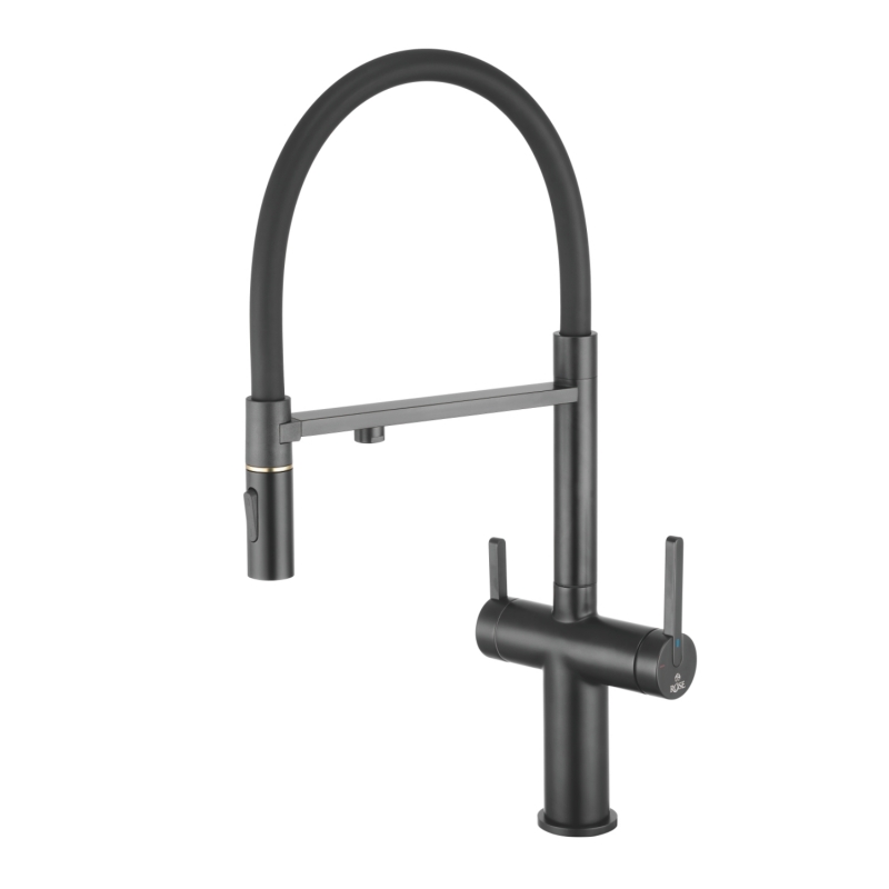 Смеситель для кухонной мойки Rose R458H черный с подключением фильтра для воды, R458H
Смеситель для кухонной мойки Rose R458H черный с подключением фильтра для воды, R458H