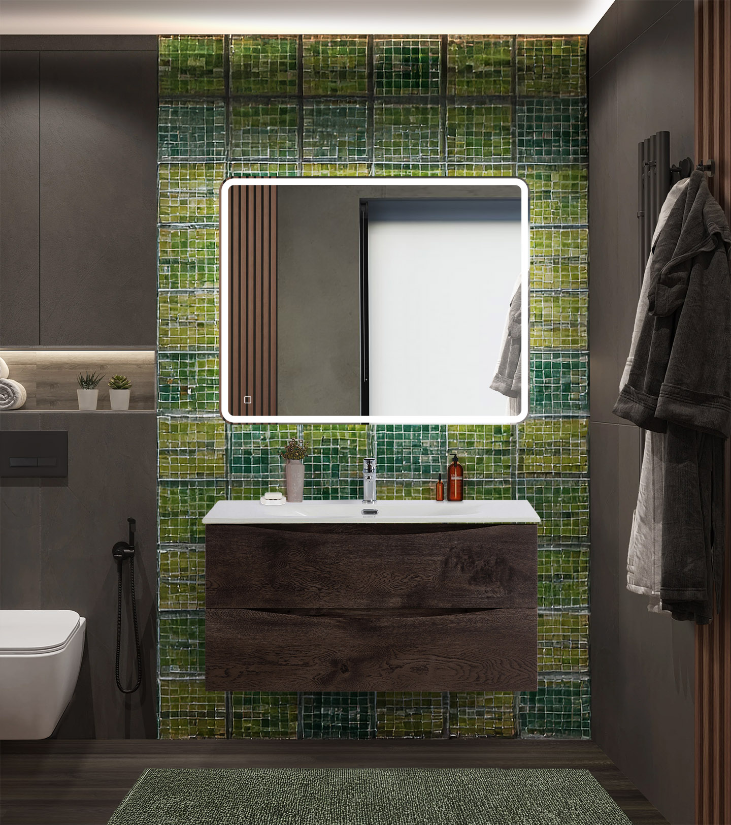 Мебель для ванной BelBagno Marino-Cer-N 100 подвесная, 2 ящика, Rovere Nature Grigio, Темное дерево, MARINO-CER-N-1000-2C-SO-RNG-P
Мебель для ванной BelBagno Marino-Cer-N 100 подвесная, 2 ящика, Rovere Nature Grigio, Темное дерево, MARINO-CER-N-1000-2C-SO-RNG-P